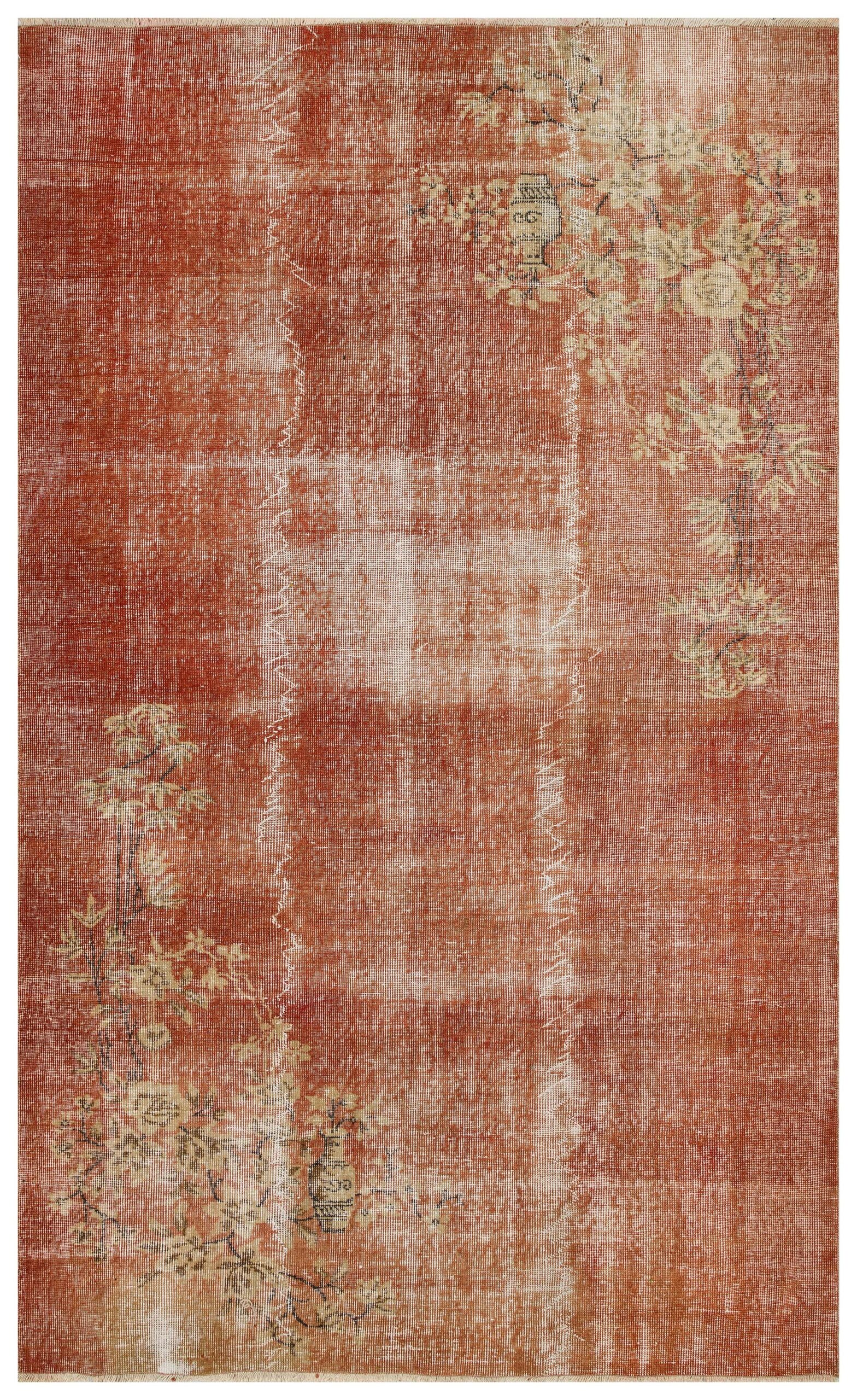 Classic, Modern, and Vintage Handwoven Rug — detail view 2, handmade vintage rug