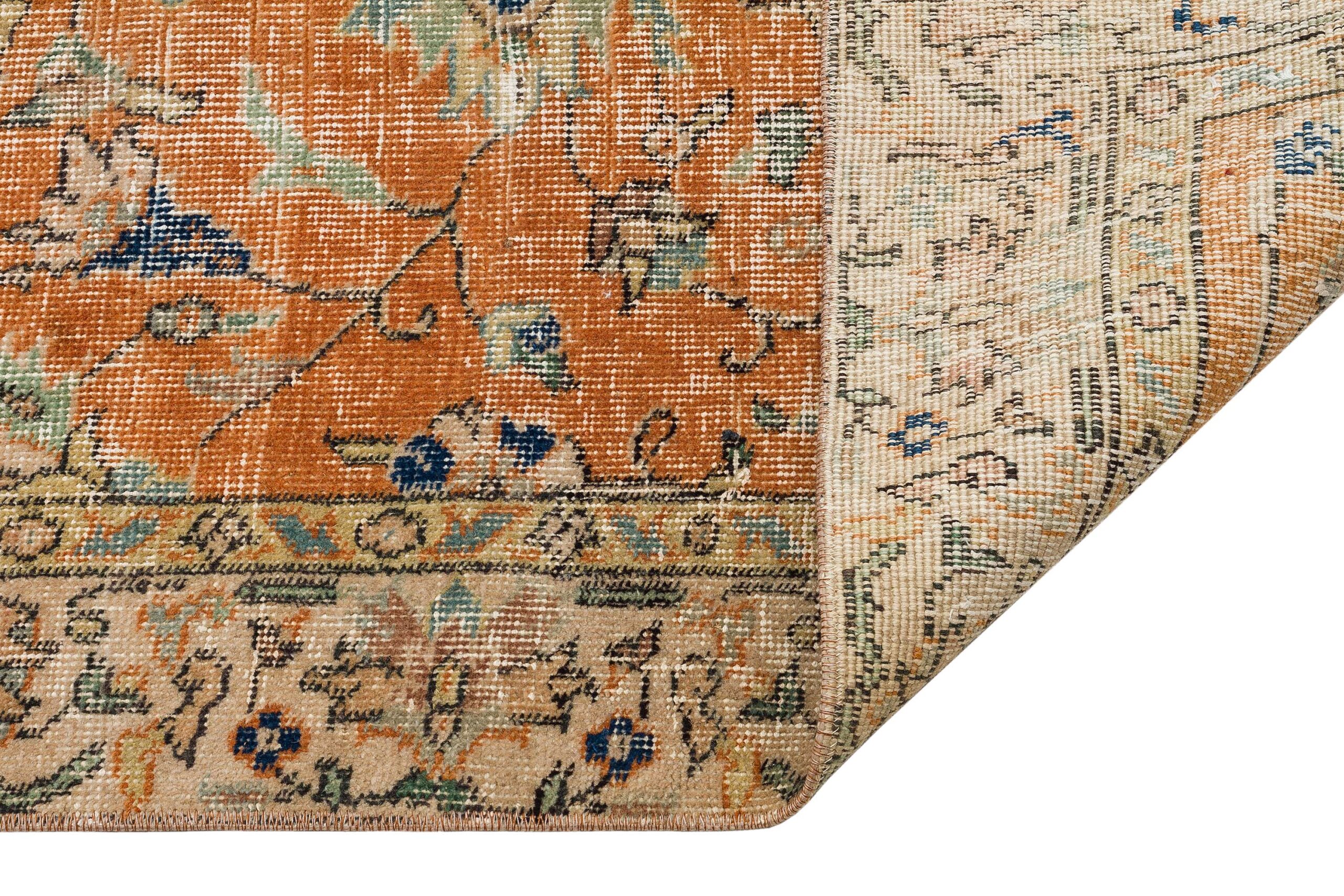 Vintage Distressed Hand-Woven Rug — detail view 4, handmade vintage rug