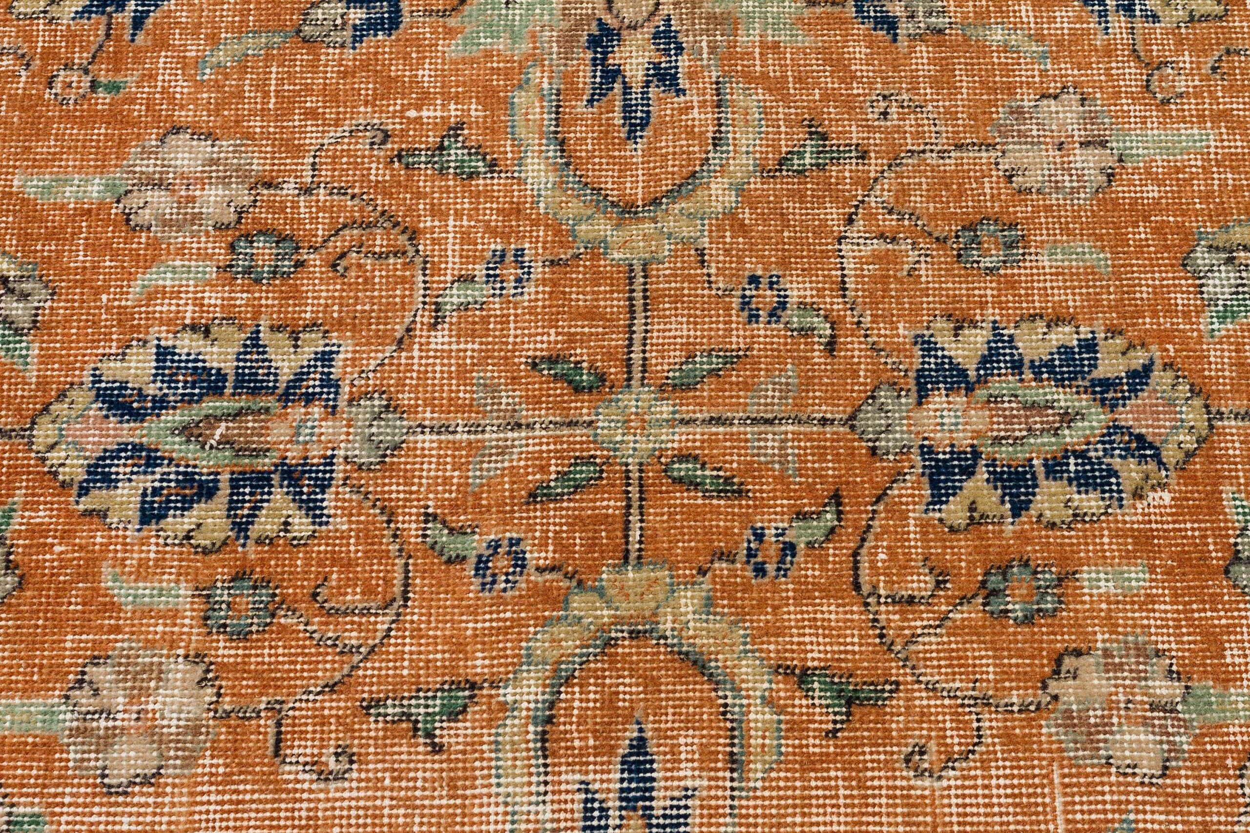 Vintage Distressed Hand-Woven Rug — detail view 5, handmade vintage rug