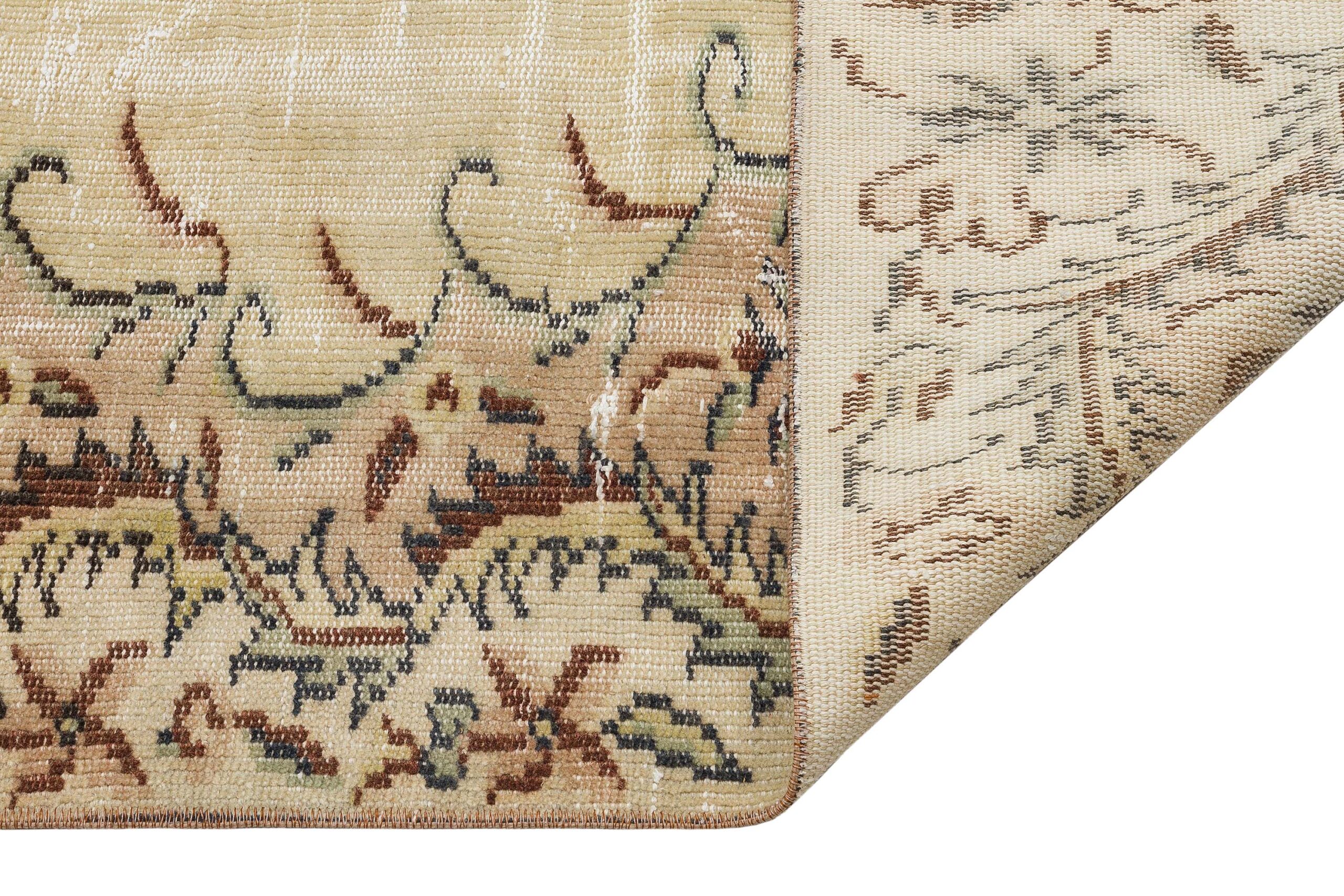 Authentic Hand-Woven Distressed Rug — detail view 4, handmade vintage rug