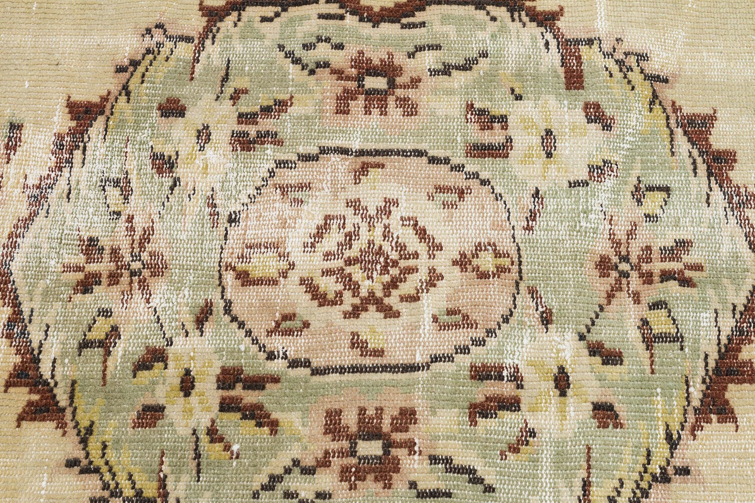 Authentic Hand-Woven Distressed Rug — detail view 5, handmade vintage rug