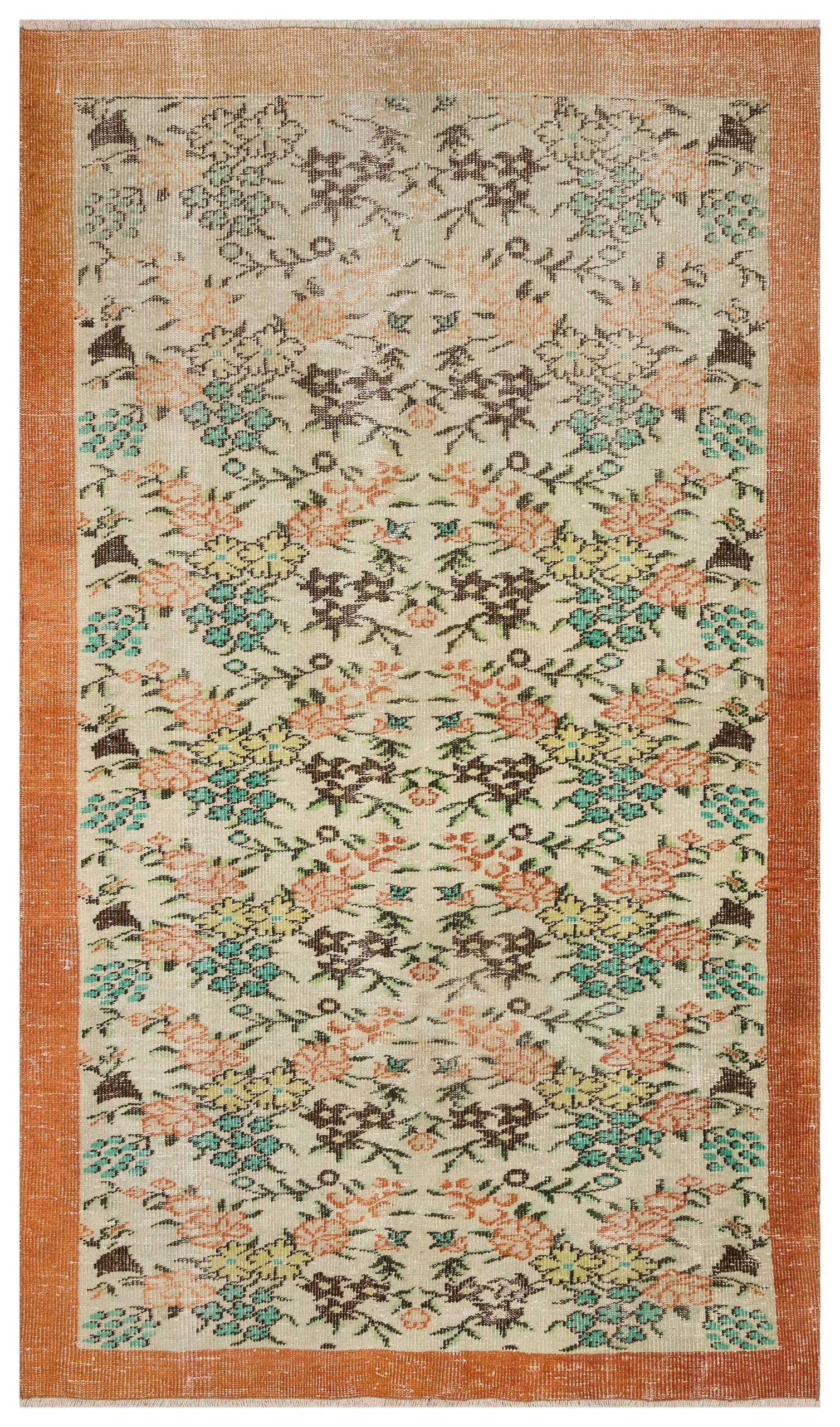 Authentic Hand-Woven Distressed Rug — detail view 2, handmade vintage rug