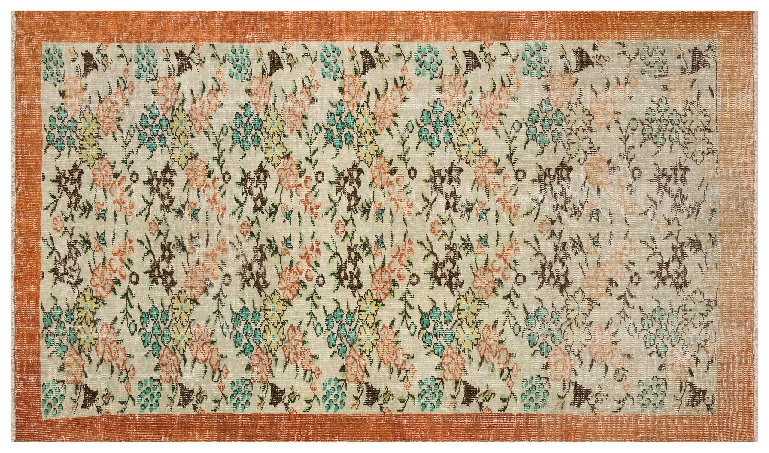 Authentic Hand-Woven Distressed Rug — detail view 3, handmade vintage rug