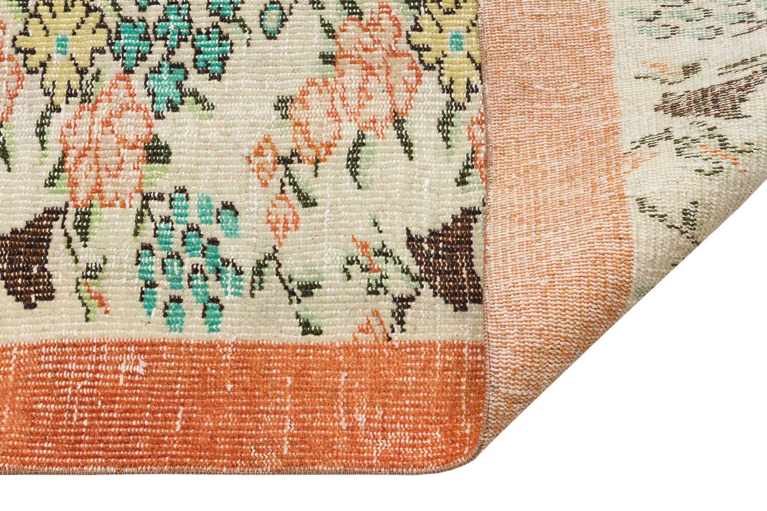 Authentic Hand-Woven Distressed Rug — detail view 4, handmade vintage rug