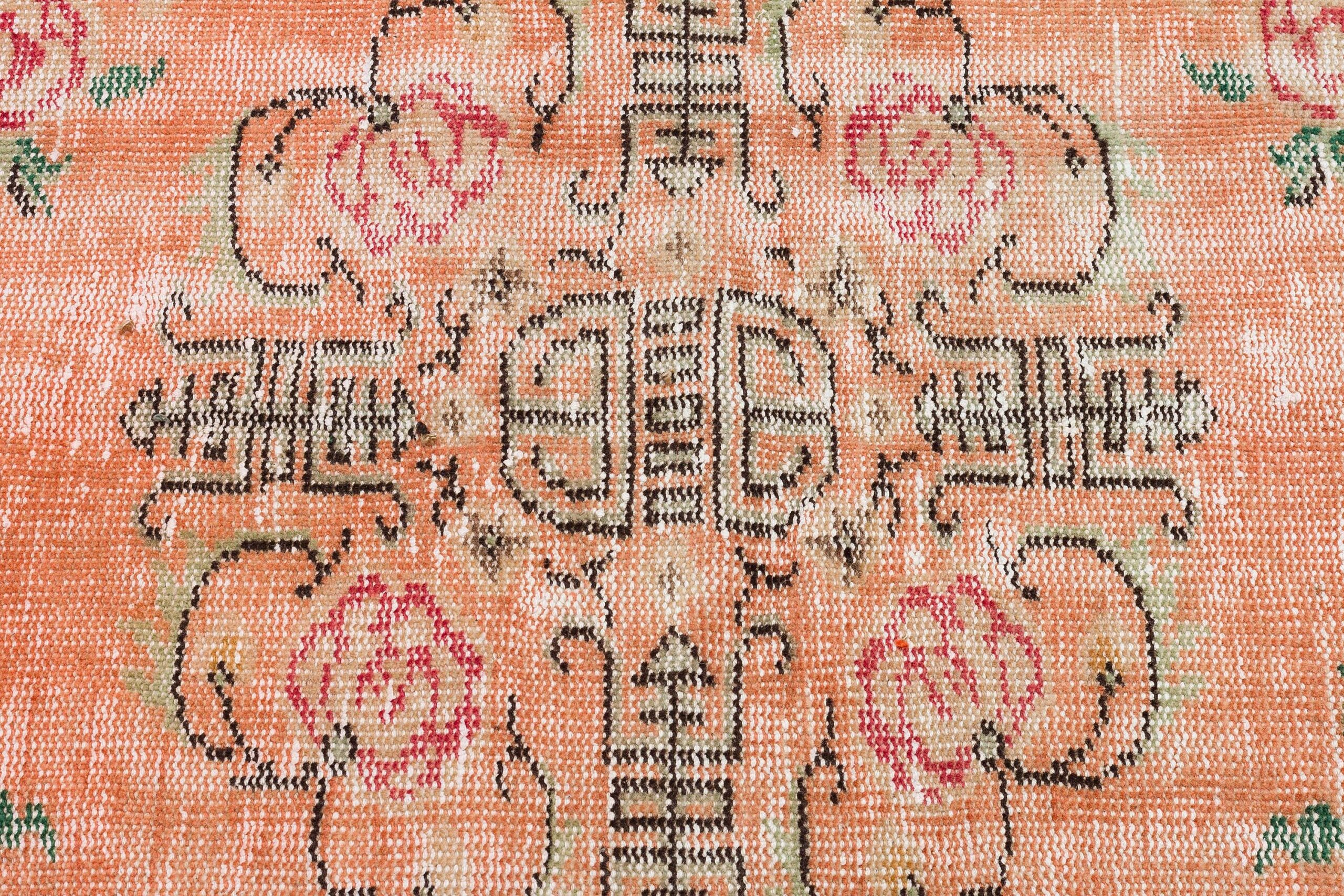 100% Wool Distressed Rug — detail view 5, handmade vintage rug