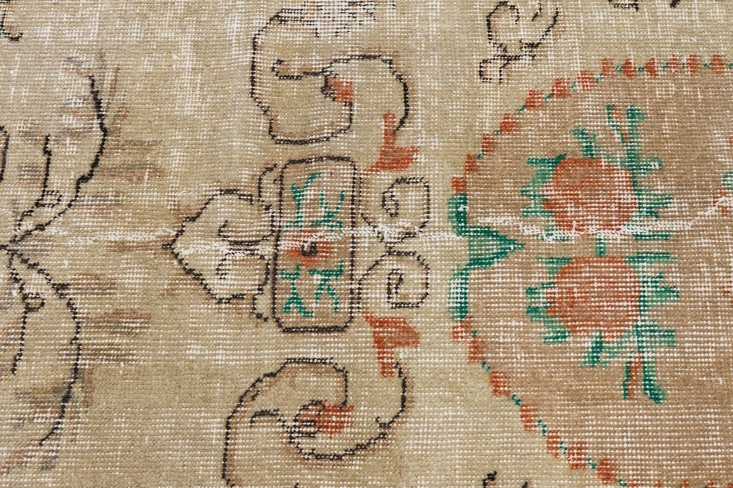Vintage Distressed Hand-Woven Rug — detail view 5, handmade vintage rug