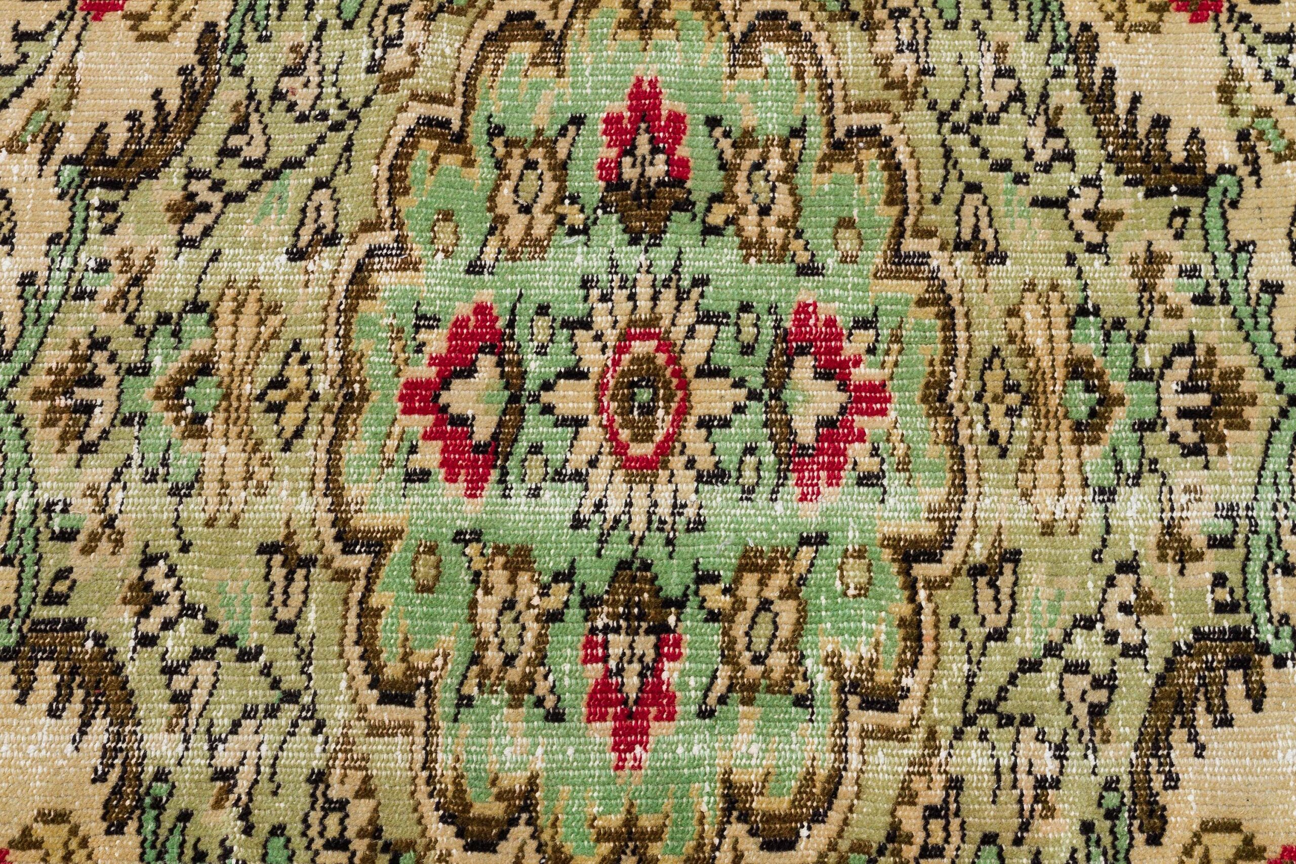 Authentic Hand-Woven Distressed Rug — detail view 4, handmade vintage rug
