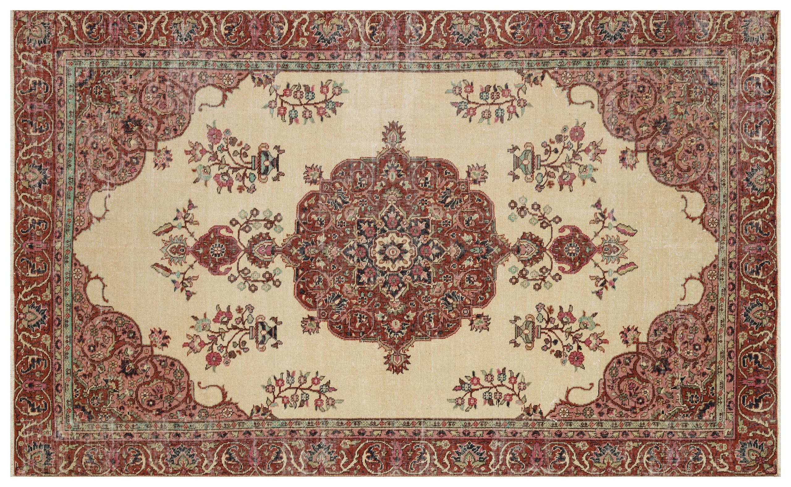 100% Handwoven Vintage Rug — detail view 3, handmade vintage rug