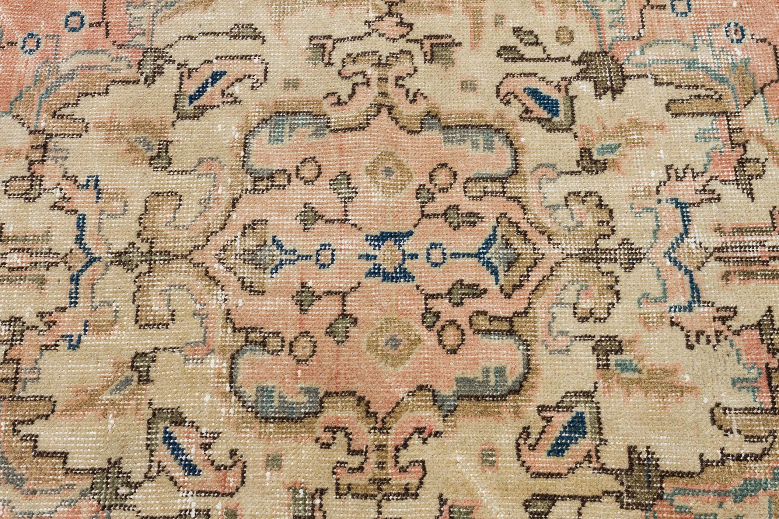 100% Wool Distressed Rug — detail view 5, handmade vintage rug