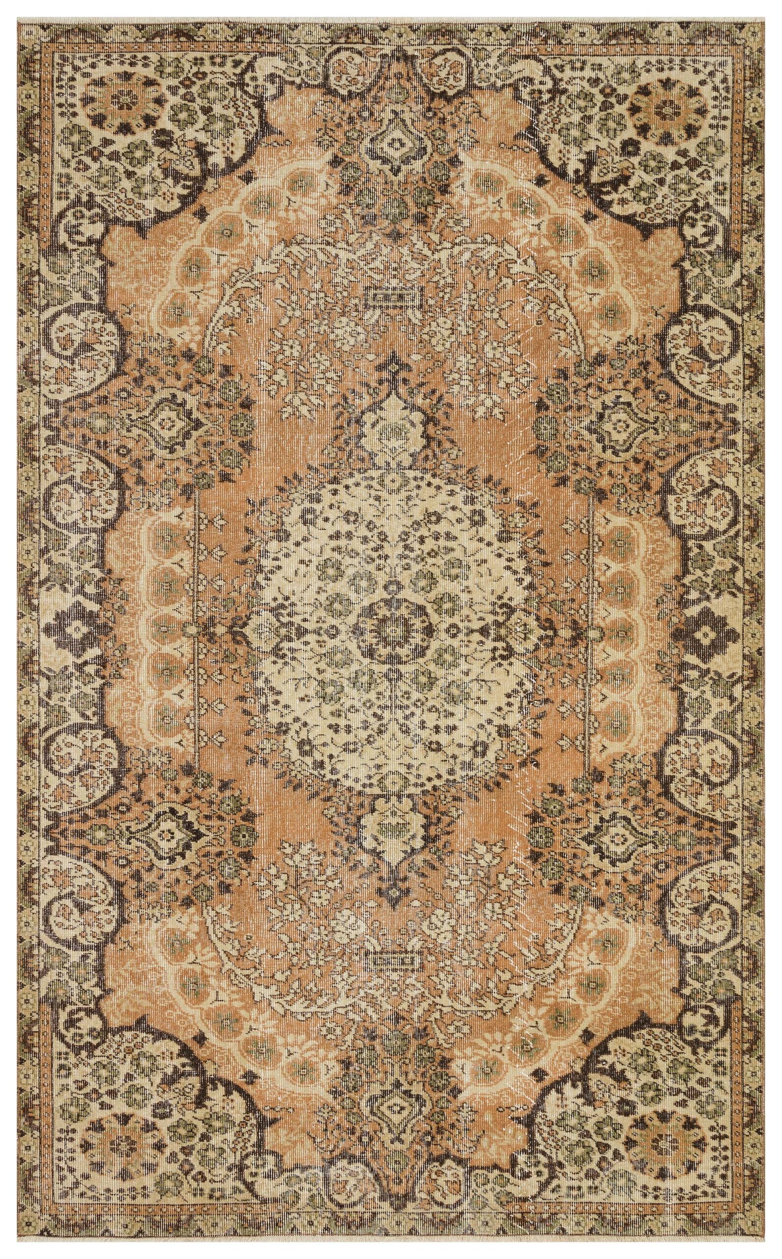 Distressed Hand-Woven Vintage Rug — detail view 2, handmade vintage rug