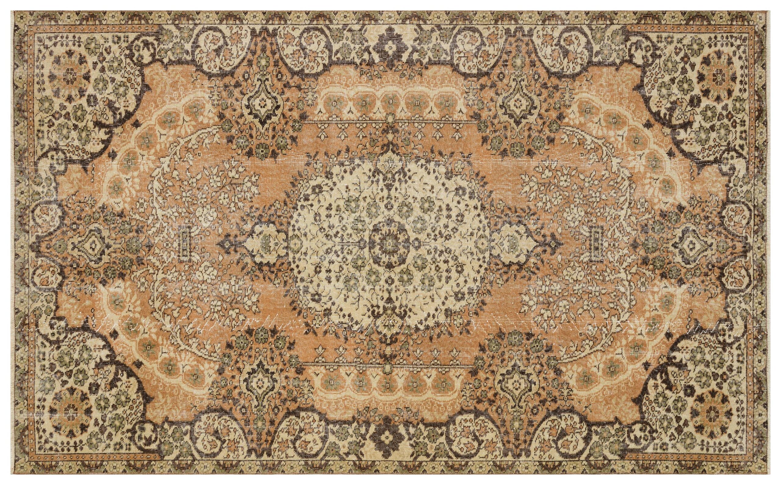 Distressed Hand-Woven Vintage Rug — detail view 3, handmade vintage rug