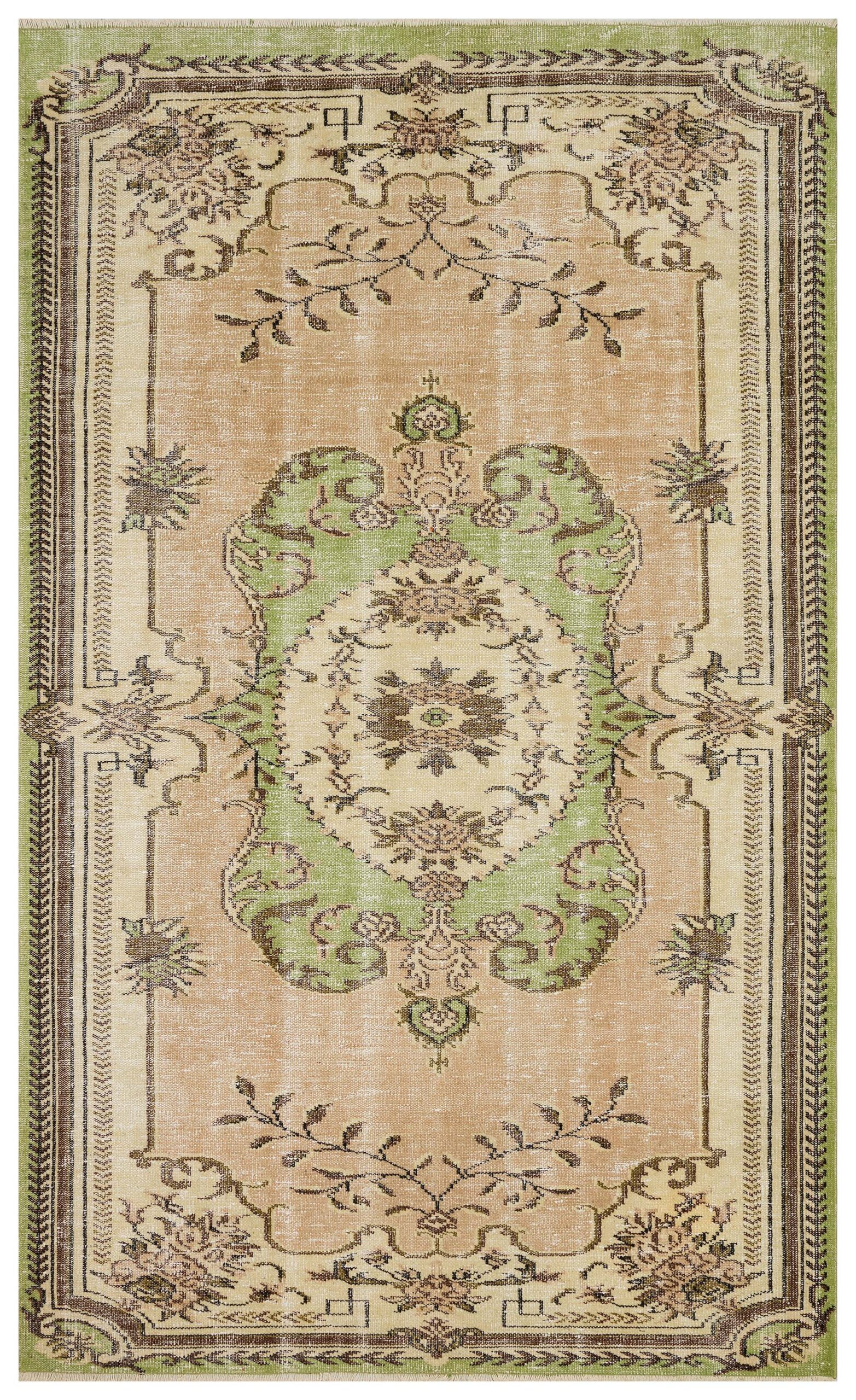 Vintage Distressed Handwoven Rug — detail view 5, handmade vintage rug