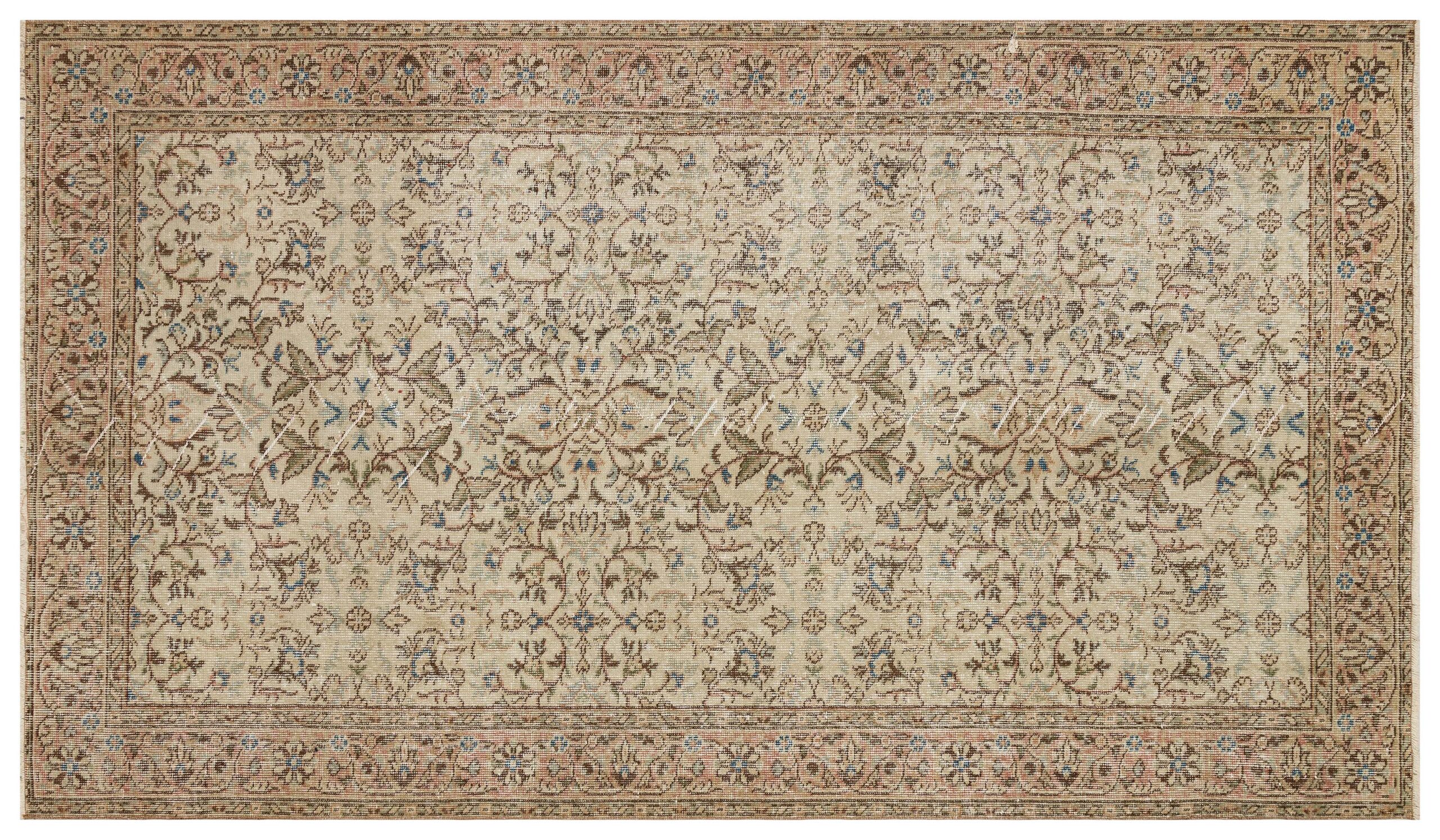 Vintage Hand-Woven Wool Rug — detail view 3, handmade vintage rug