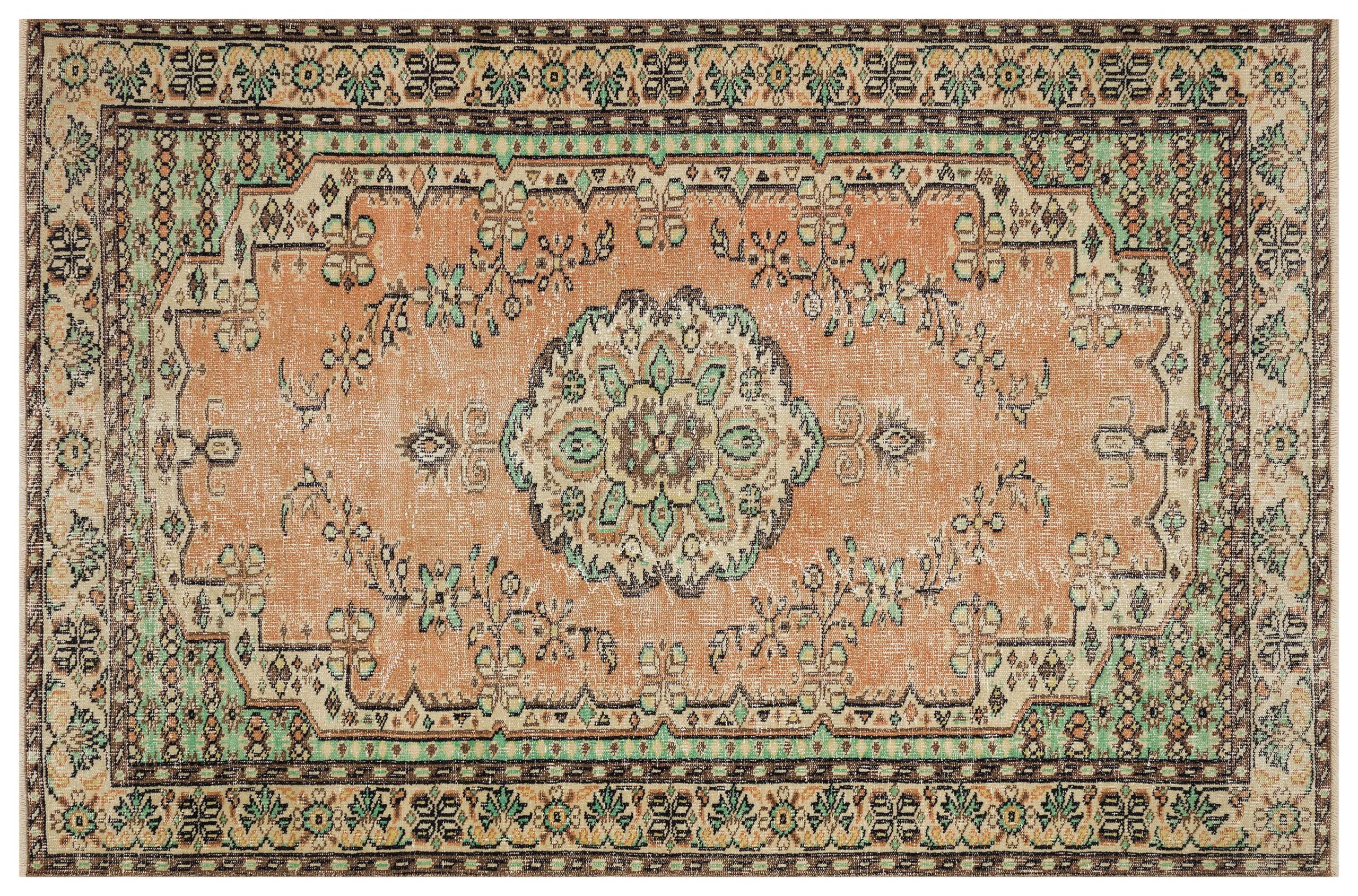 Authentic Hand-Woven Distressed Rug — detail view 3, handmade vintage rug