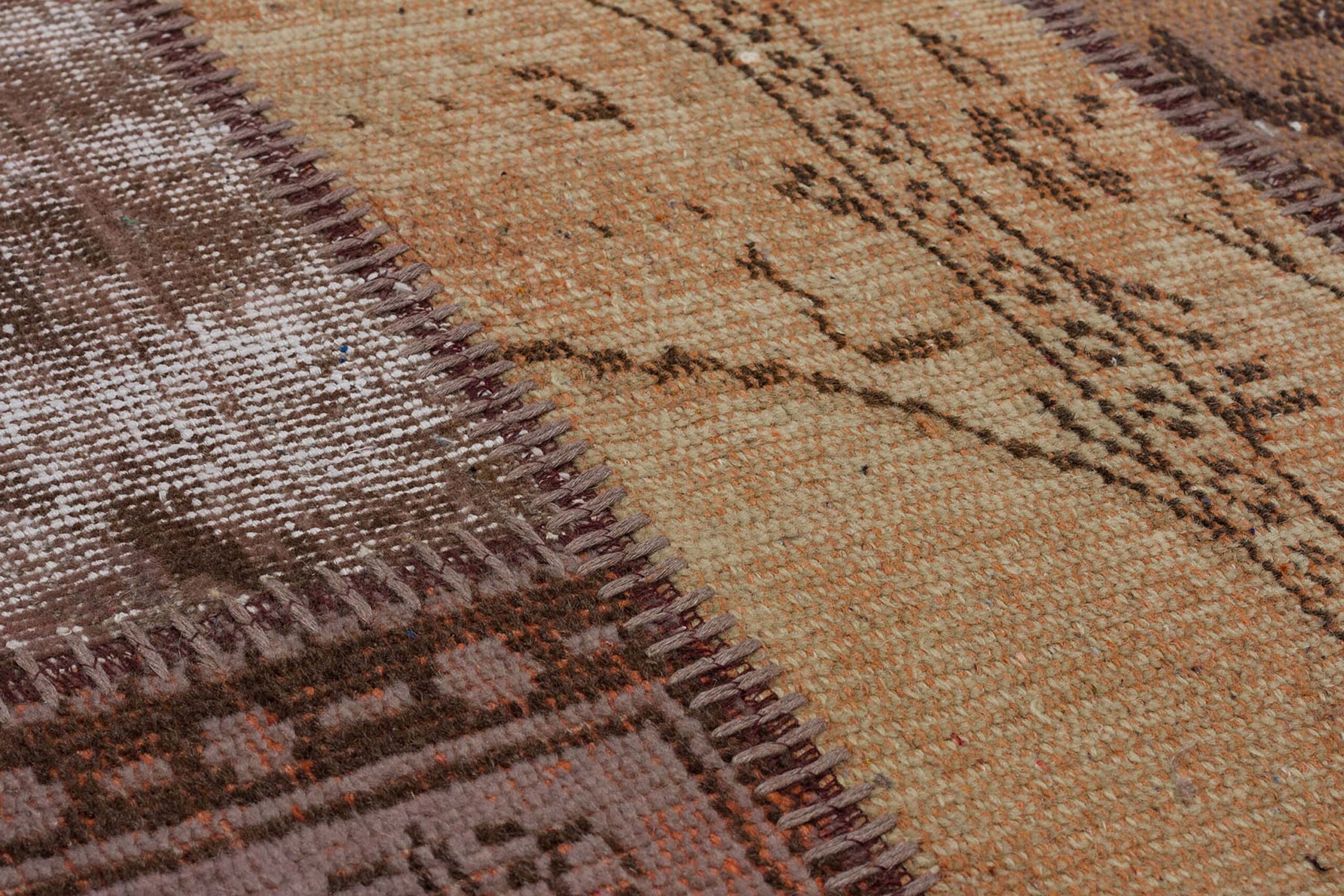 Patchwork-Style Distressed Rug — detail view 5, handmade vintage rug