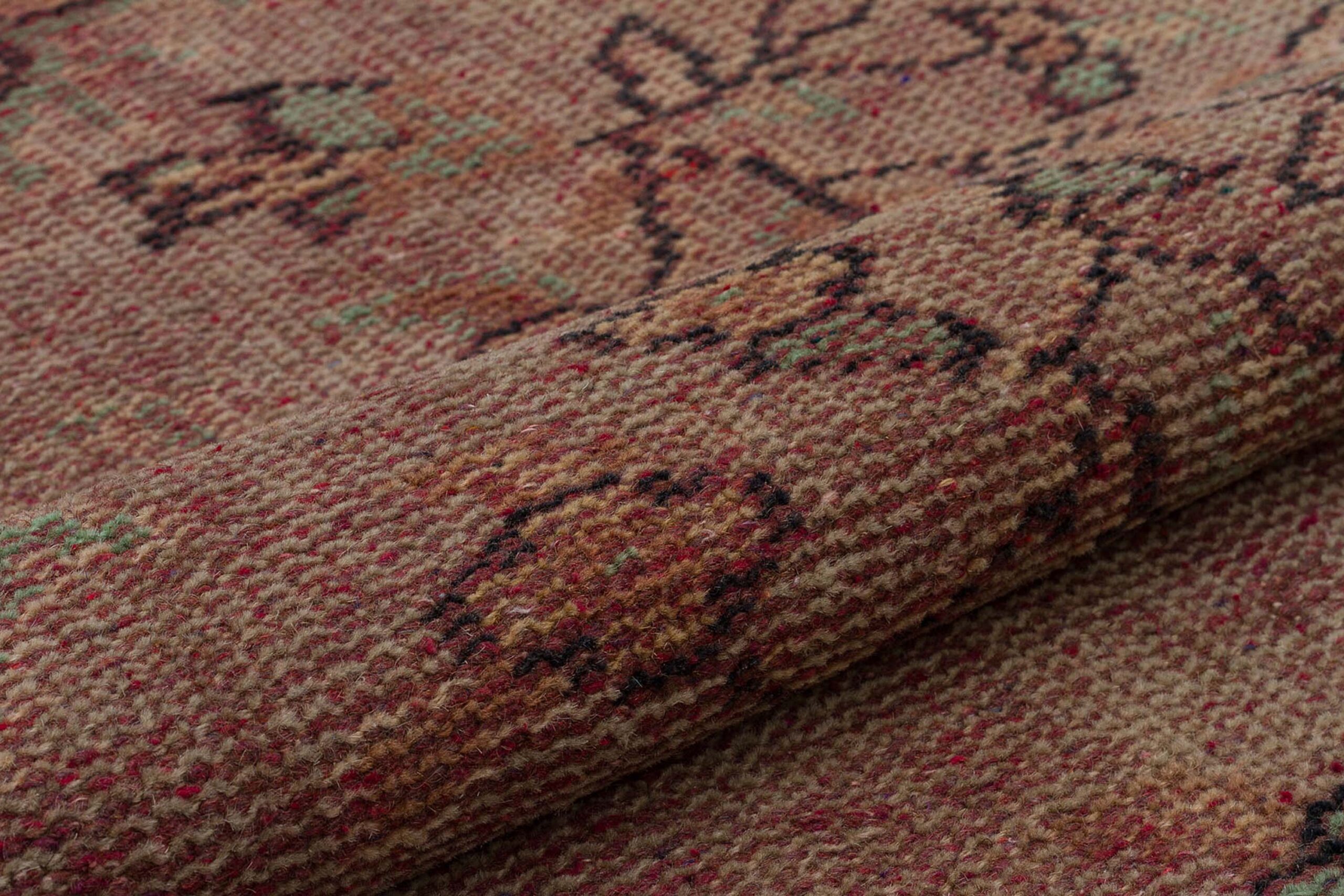 Handmade Antique Wool Rug — detail view 4, handmade vintage rug