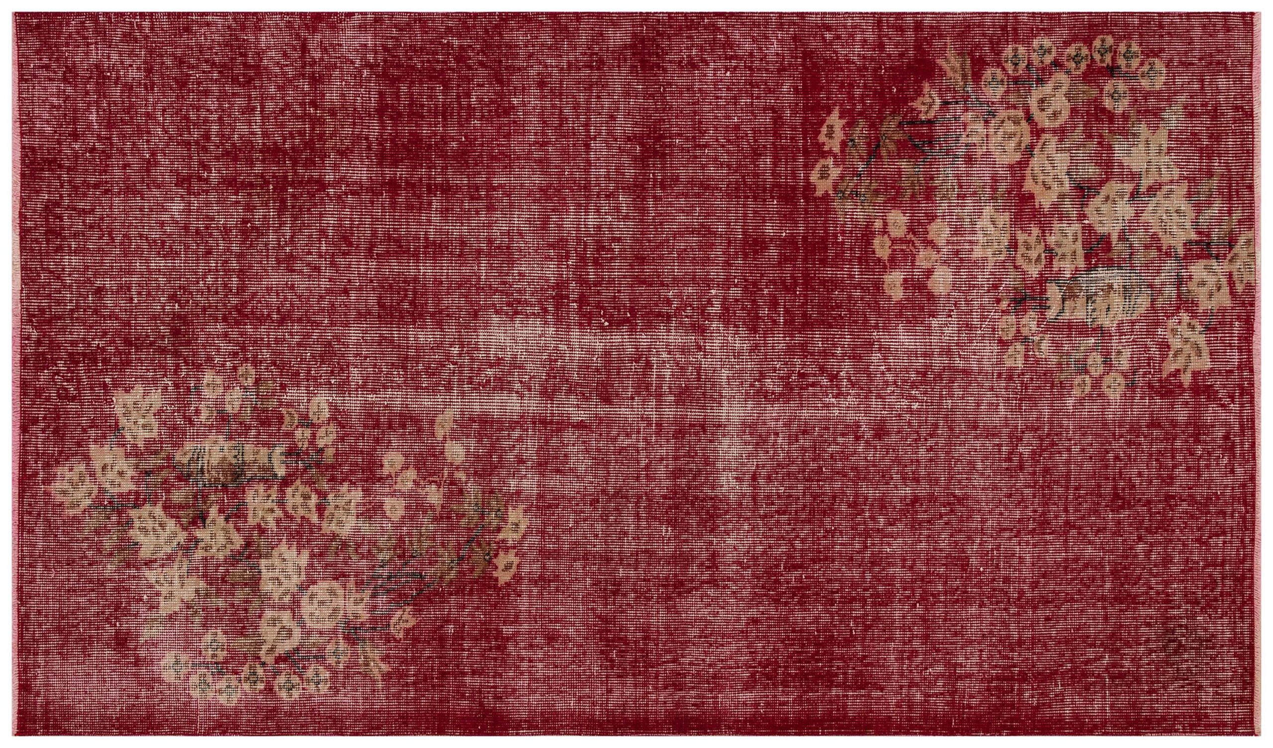 Vintage-Textured Distressed Rug — detail view 2, handmade vintage rug