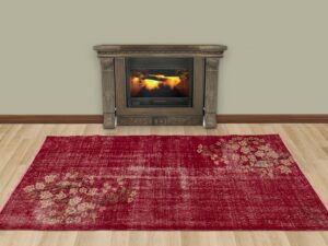 Vintage Dokulu Eskitme Halı 120 x 207 cm 7359