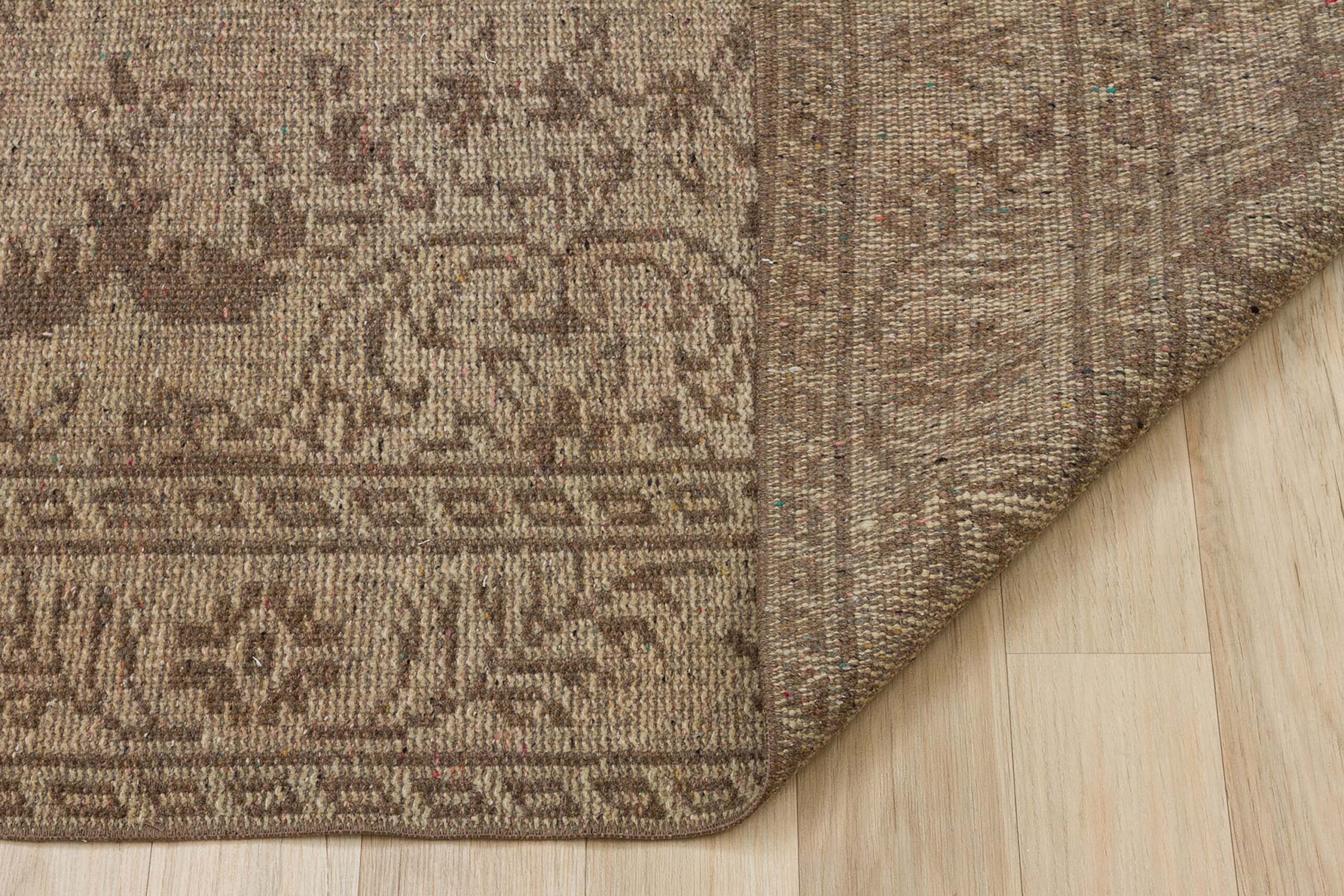 Handmade Antique Wool Rug — detail view 3, handmade vintage rug