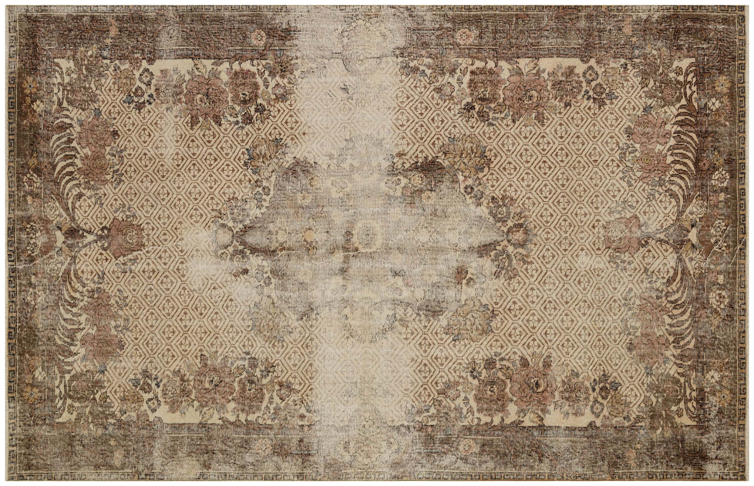 Distressed Vintage Rug — detail view 2, handmade vintage rug
