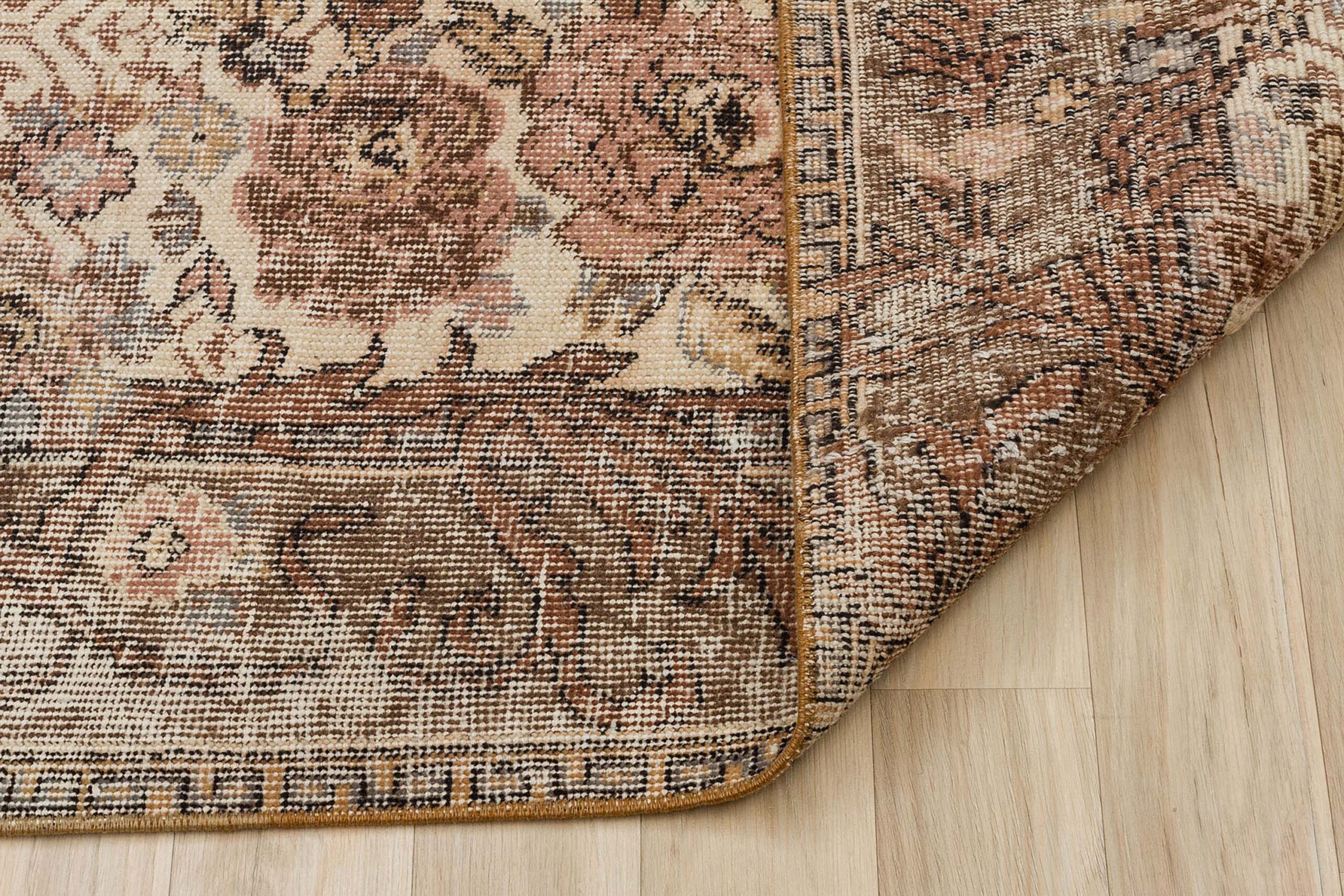 Distressed Vintage Rug — detail view 3, handmade vintage rug