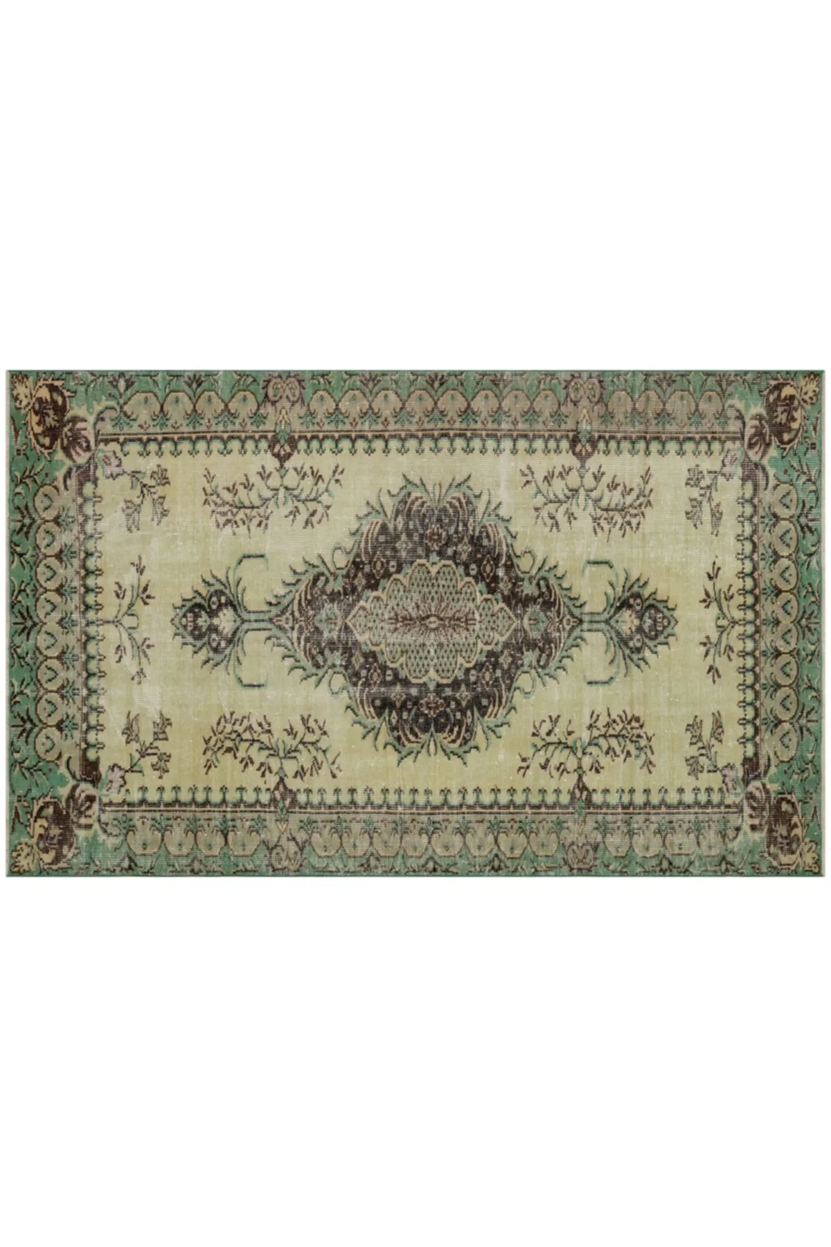 Antique-Style Wool Rug — detail view 4, handmade vintage rug