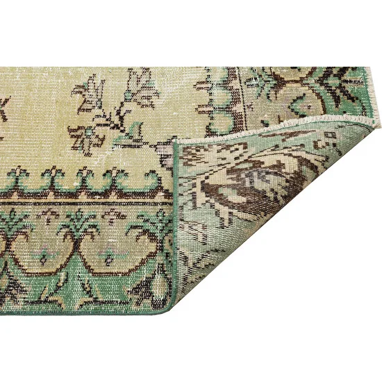 Antique-Style Wool Rug — detail view 2, handmade vintage rug
