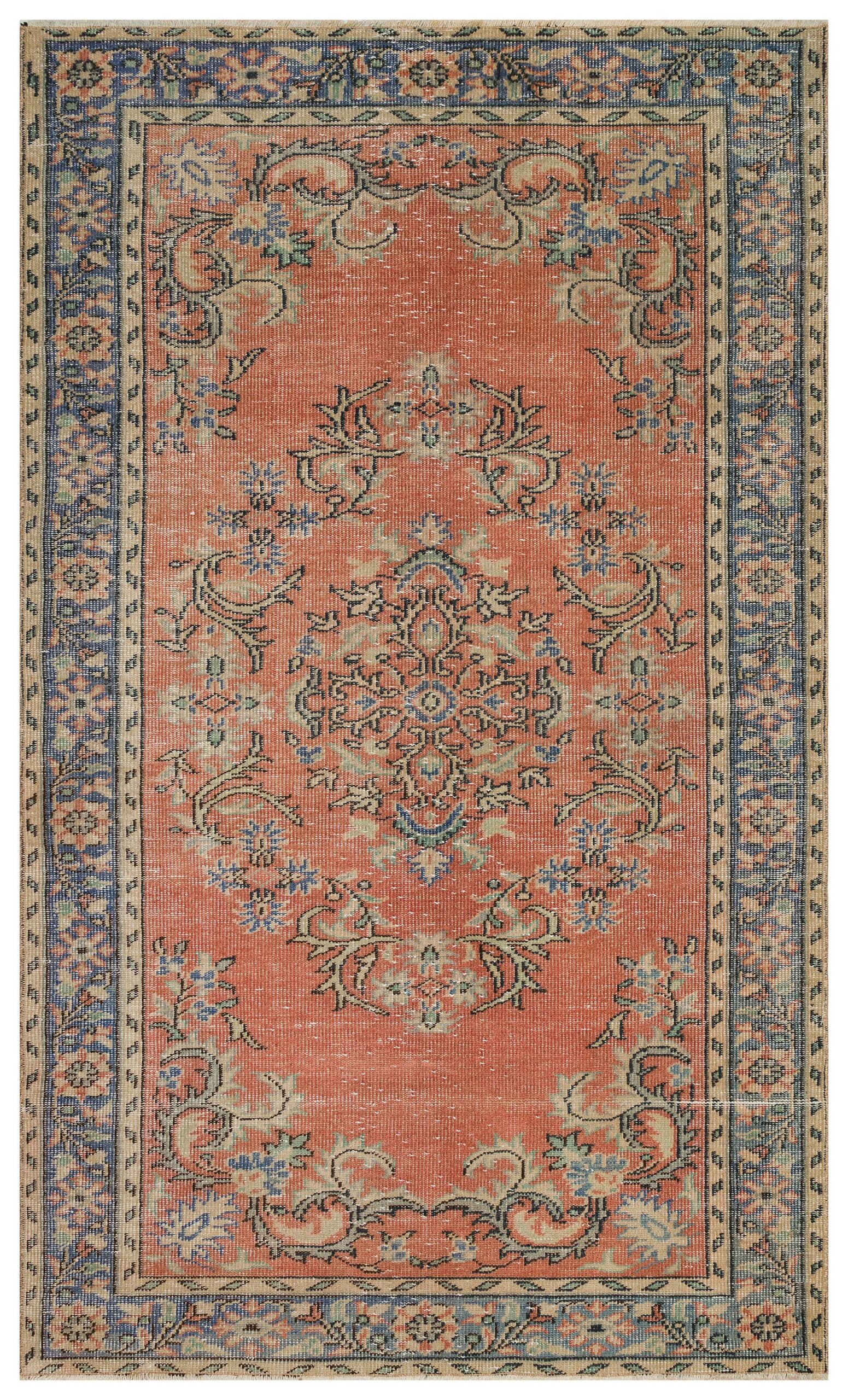 Vintage Distressed Hand-Knotted Rug — detail view 3, handmade vintage rug