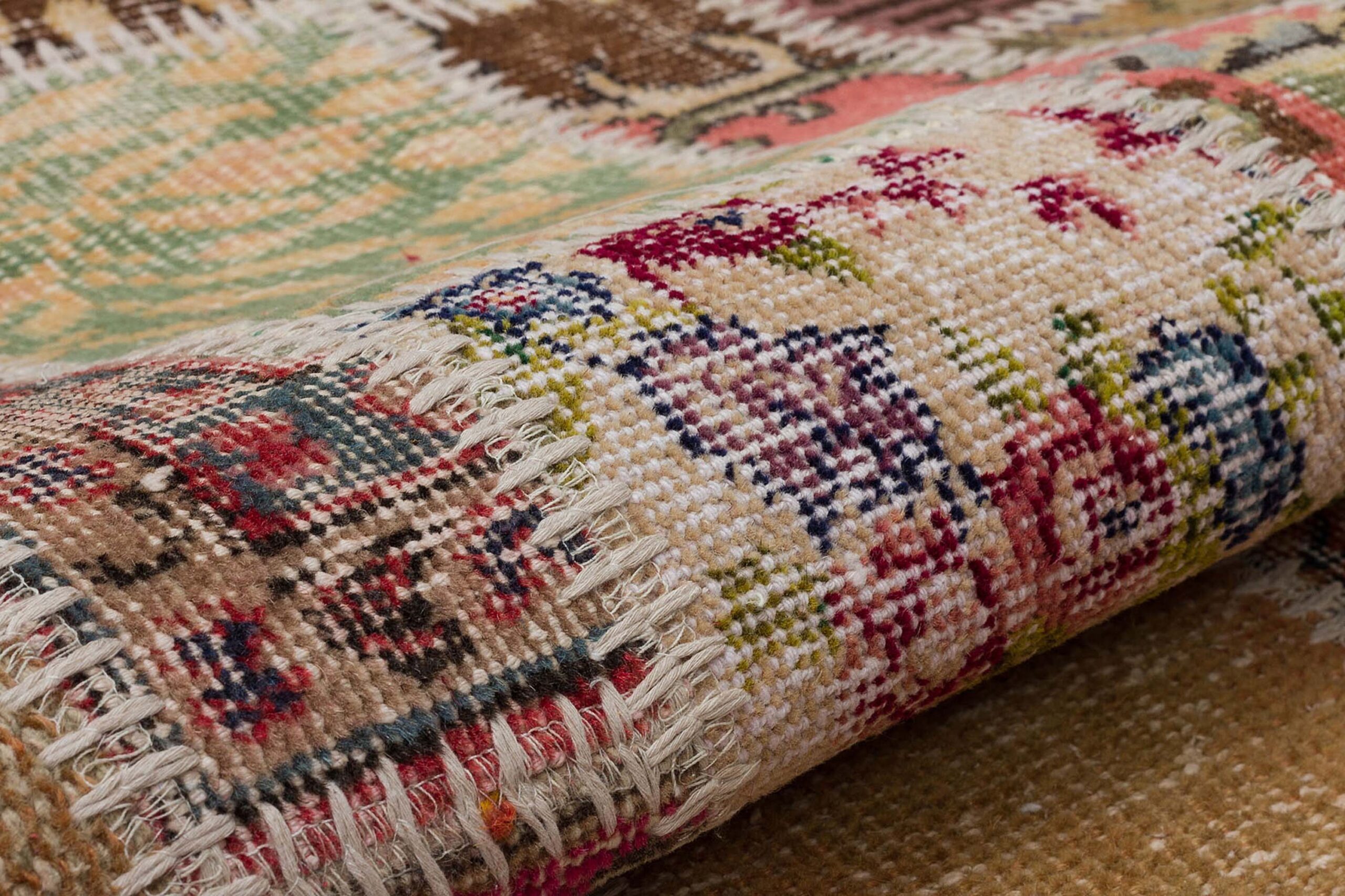 Vintage Patchwork Rug — detail view 4, handmade vintage rug