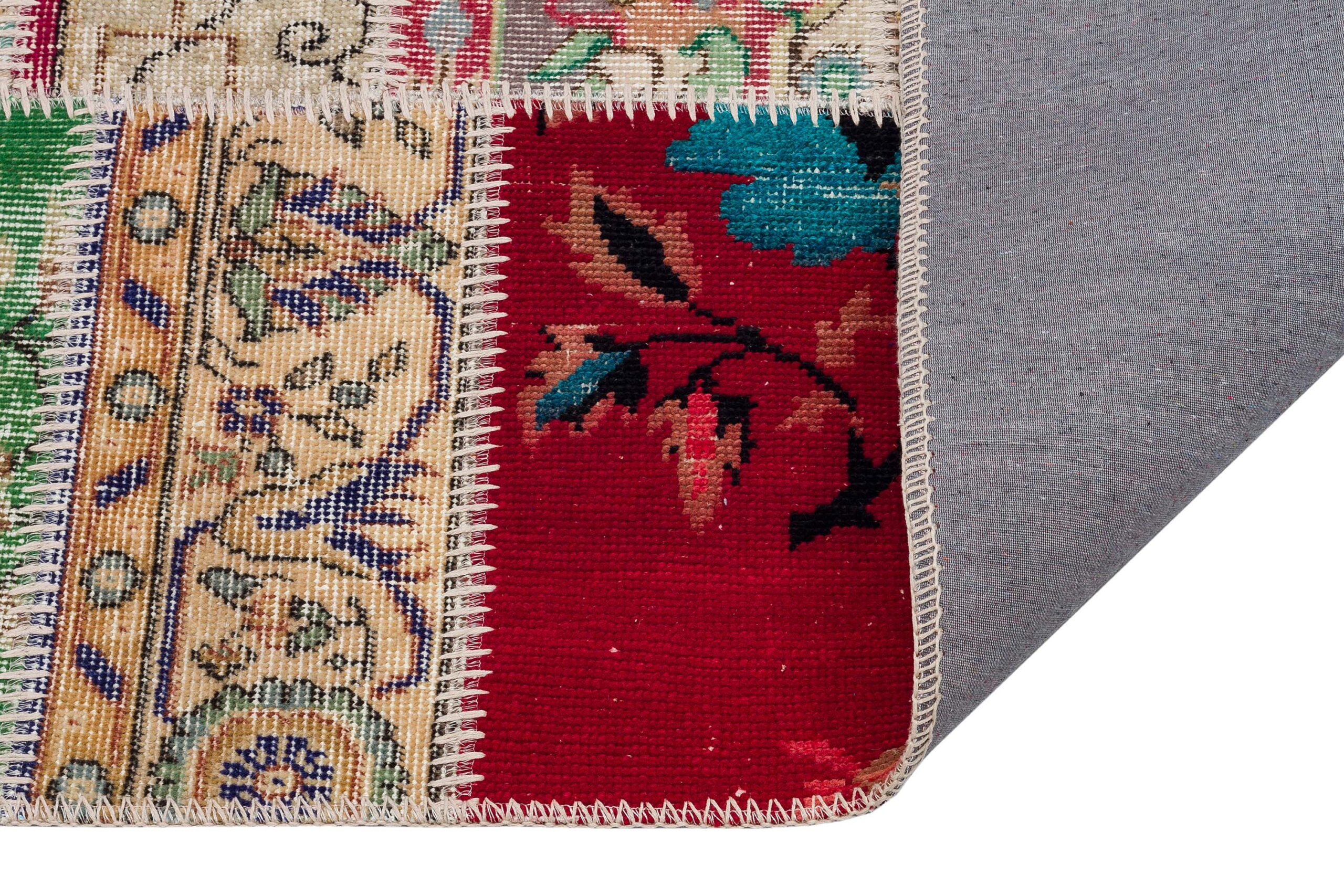 Handmade Antique Wool Rug — detail view 3, handmade vintage rug
