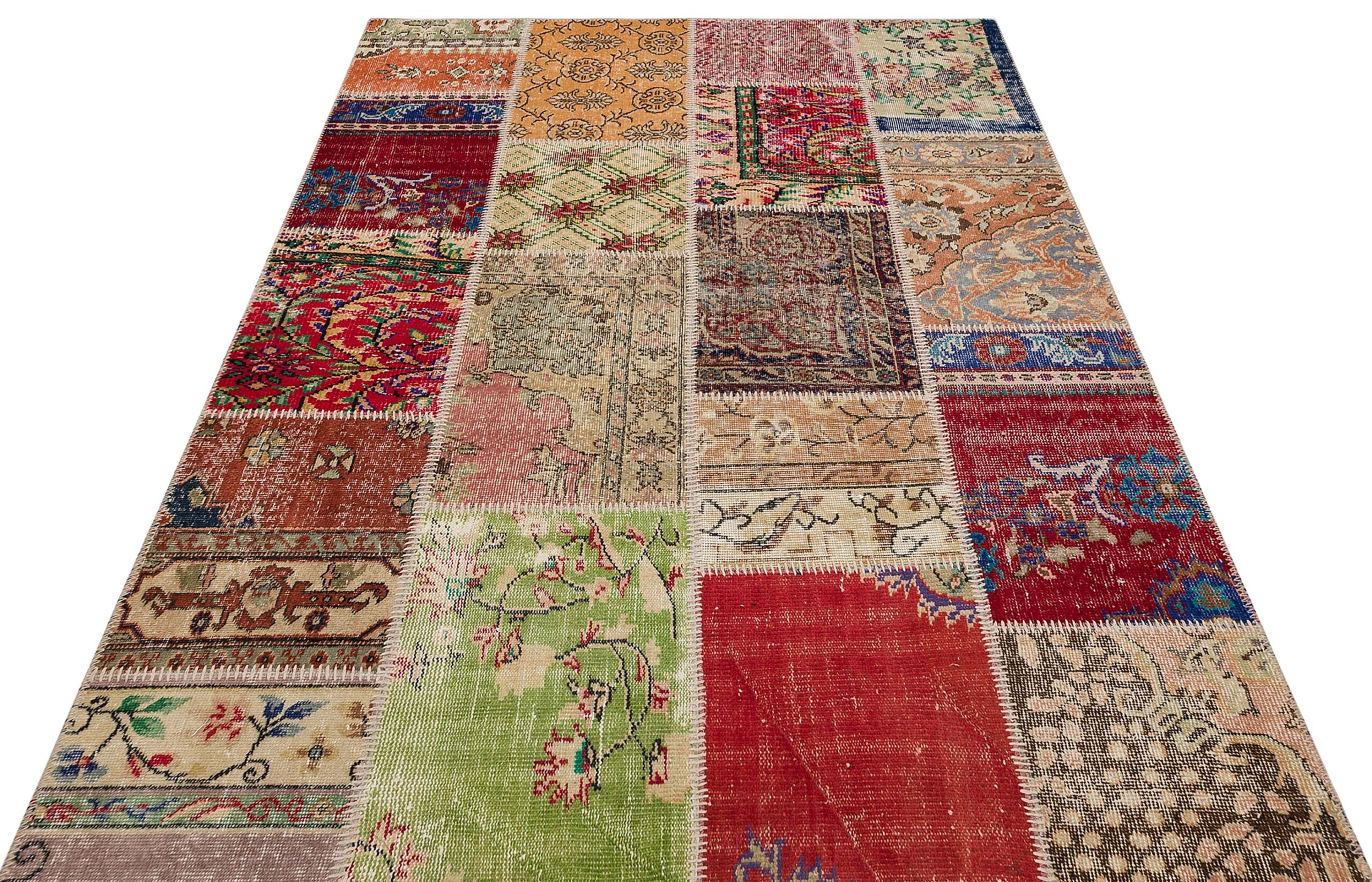 Patchwork Tarzı Eskitme Halı 160 x 230 cm 6234