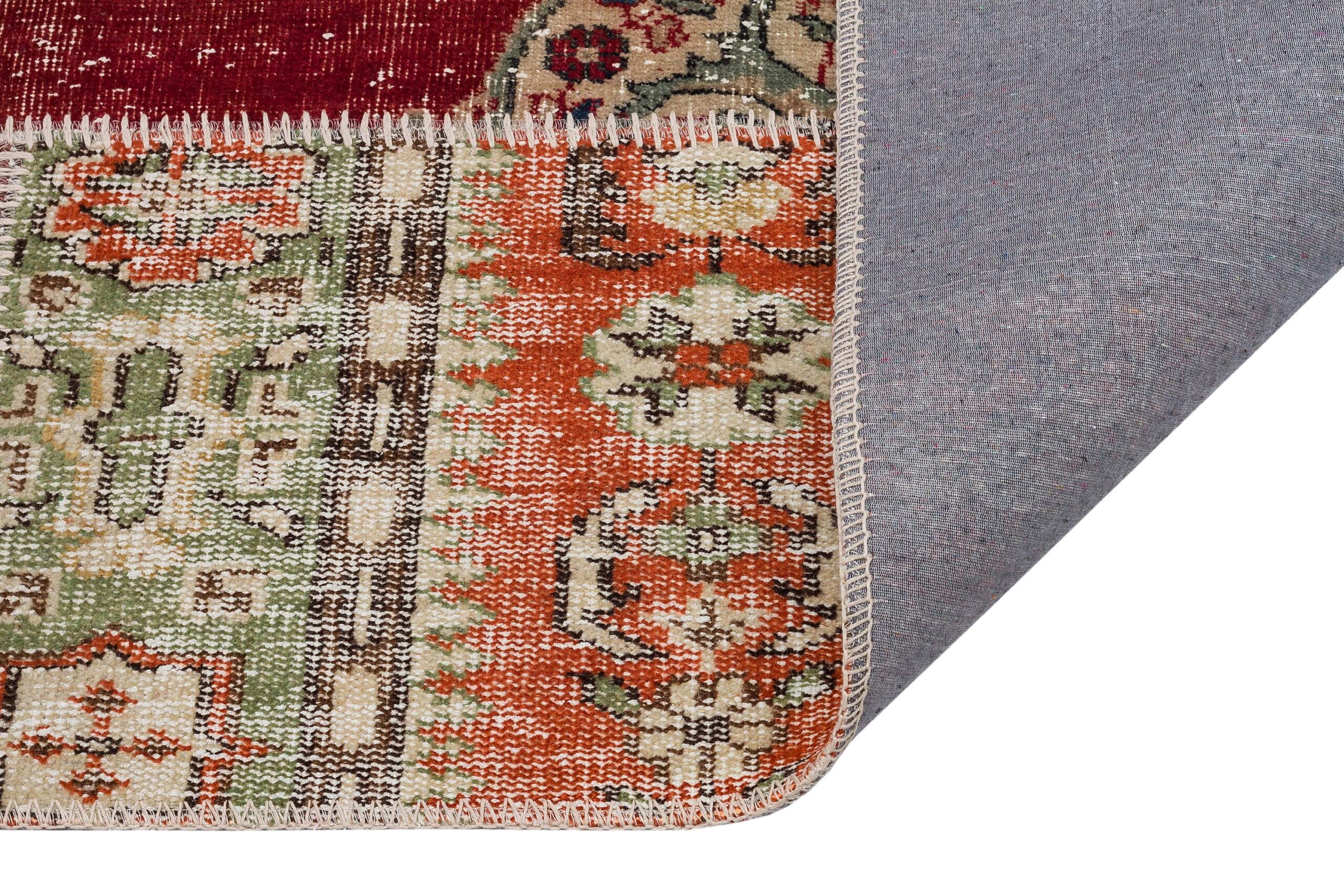 Handmade Antique Wool Rug — detail view 3, handmade vintage rug
