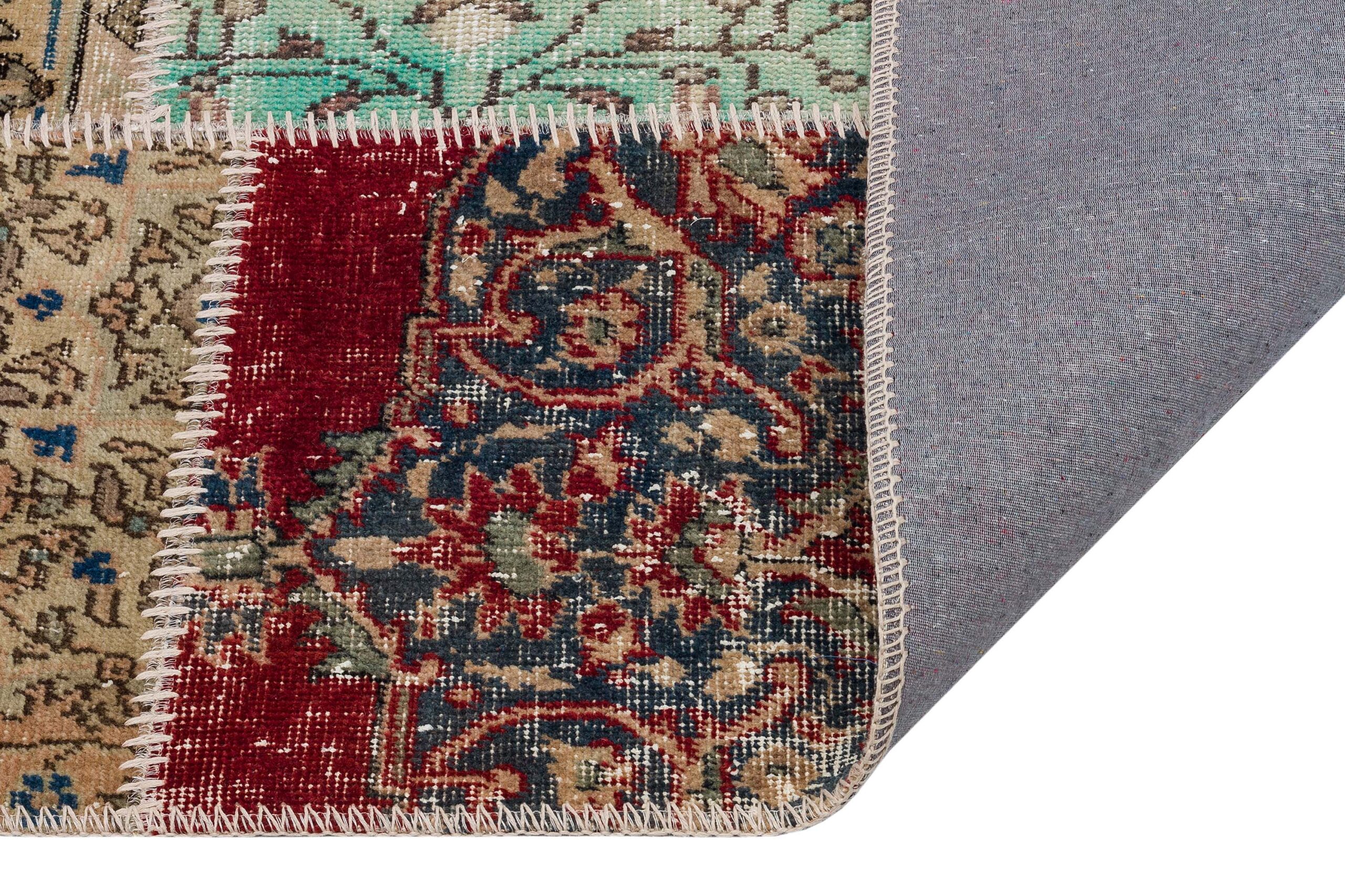 Vintage Hand-Woven Wool Rug — detail view 3, handmade vintage rug