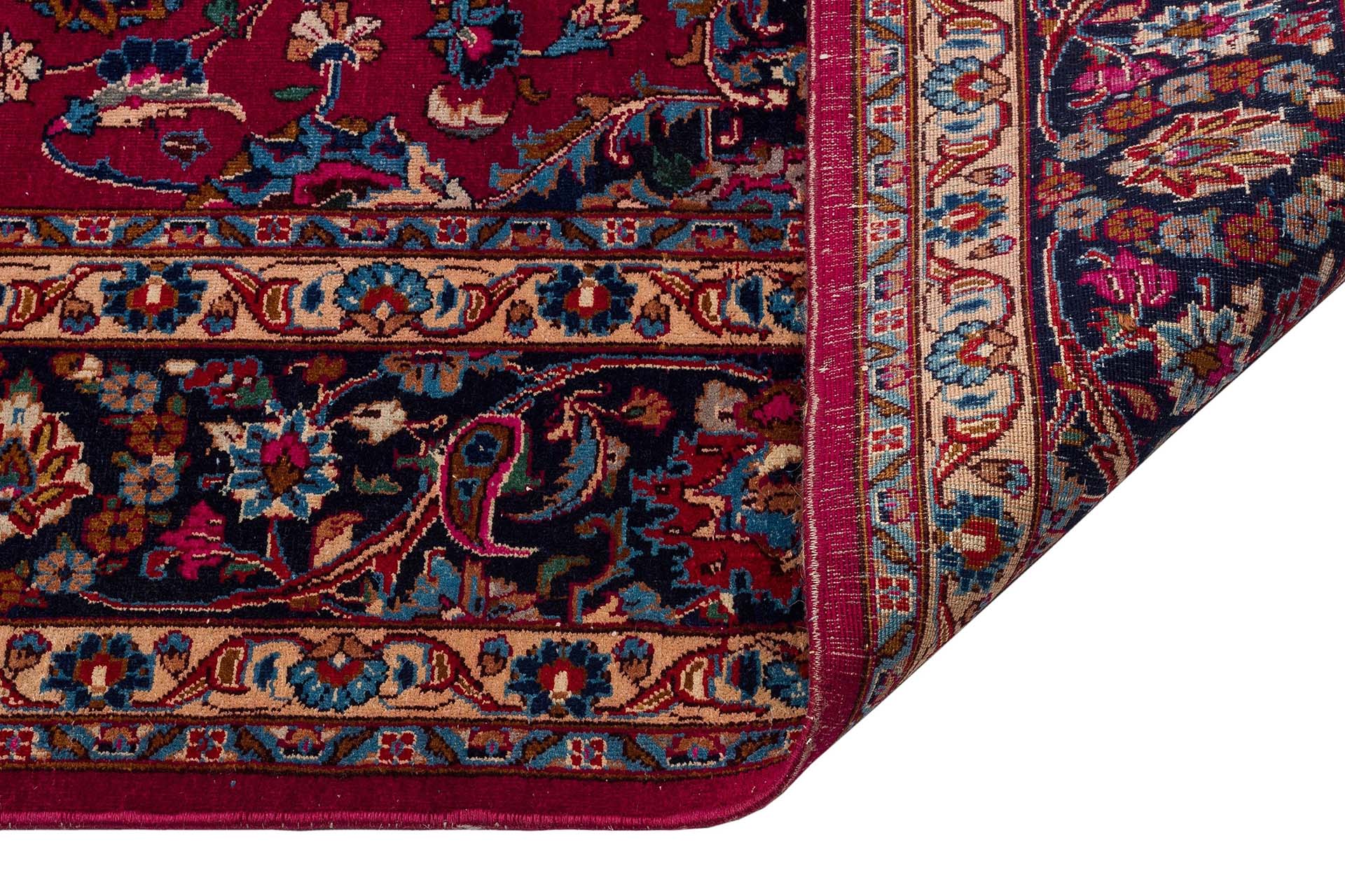 Vintage-Style Distressed Iranian Rug — detail view 2, handmade vintage rug