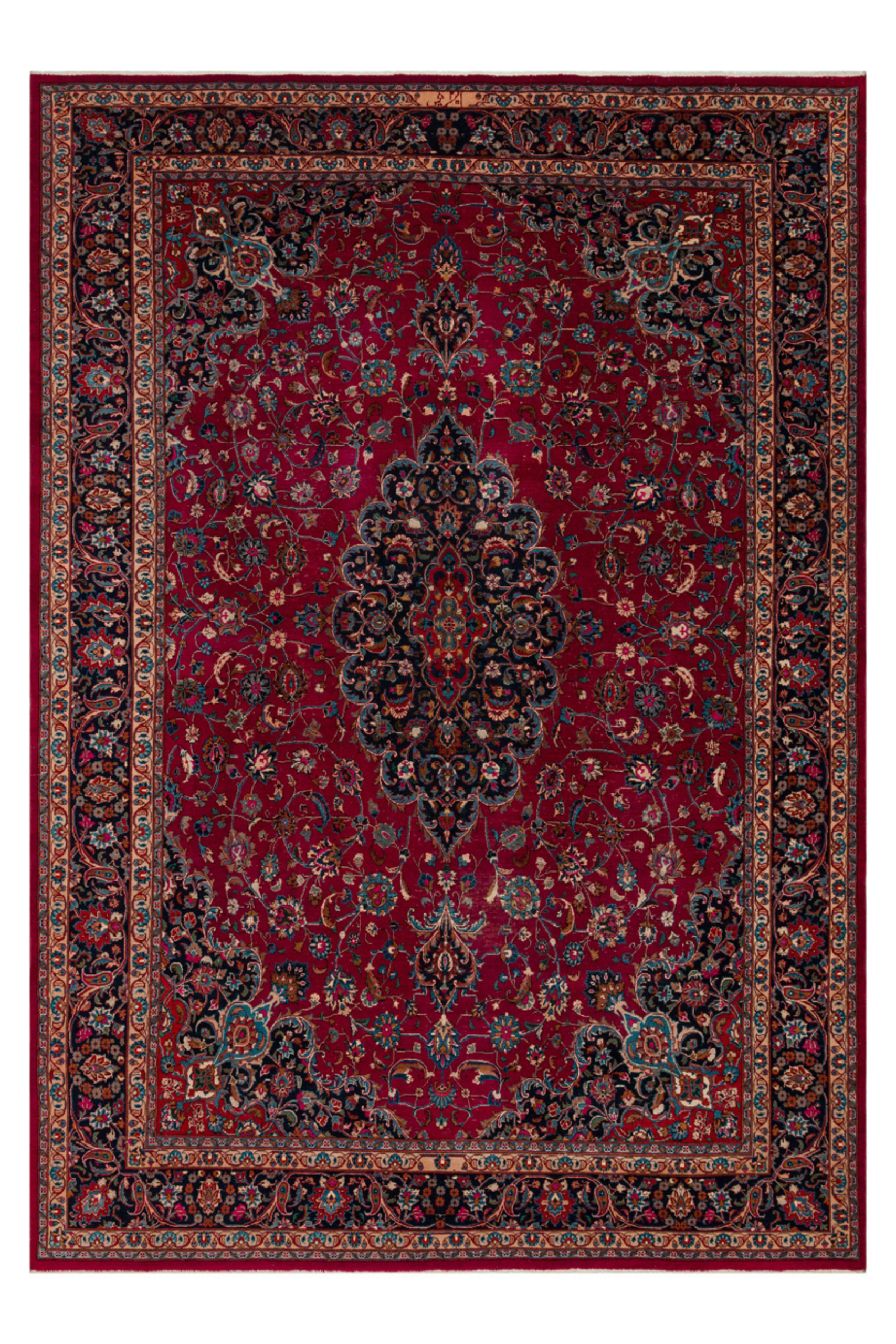 Vintage-Style Distressed Iranian Rug — detail view 5, handmade vintage rug
