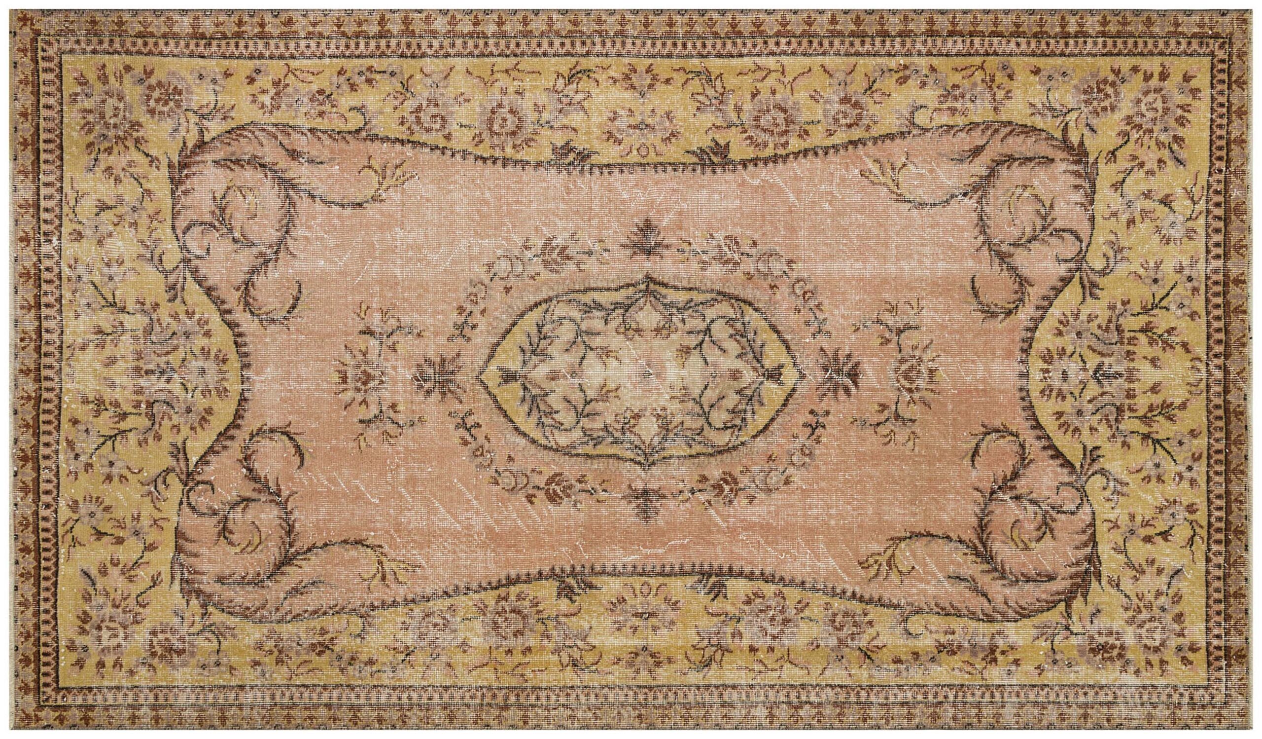 Vintage Distressed Hand-Knotted Rug — detail view 3, handmade vintage rug