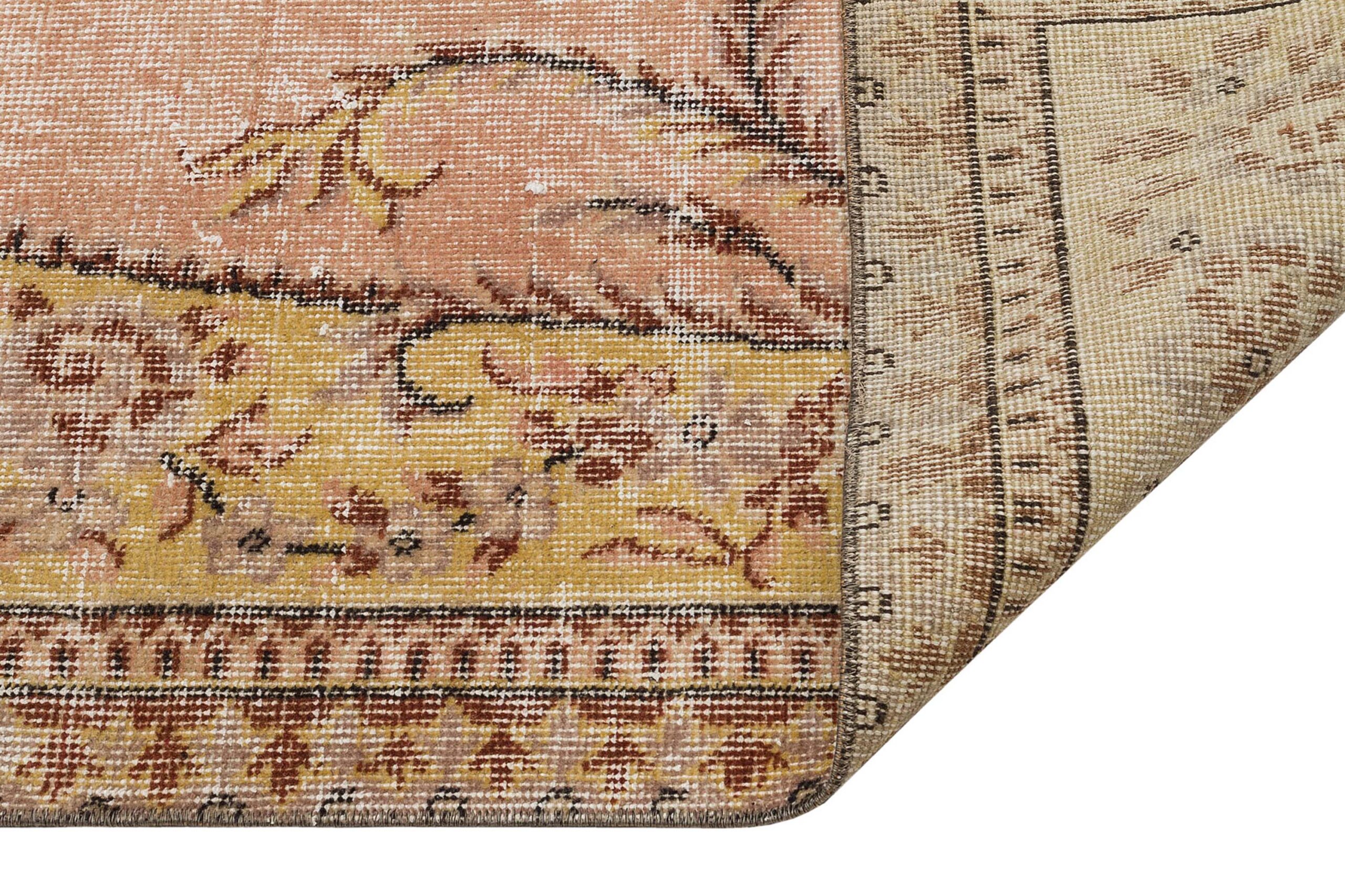 Vintage Distressed Hand-Knotted Rug — detail view 4, handmade vintage rug
