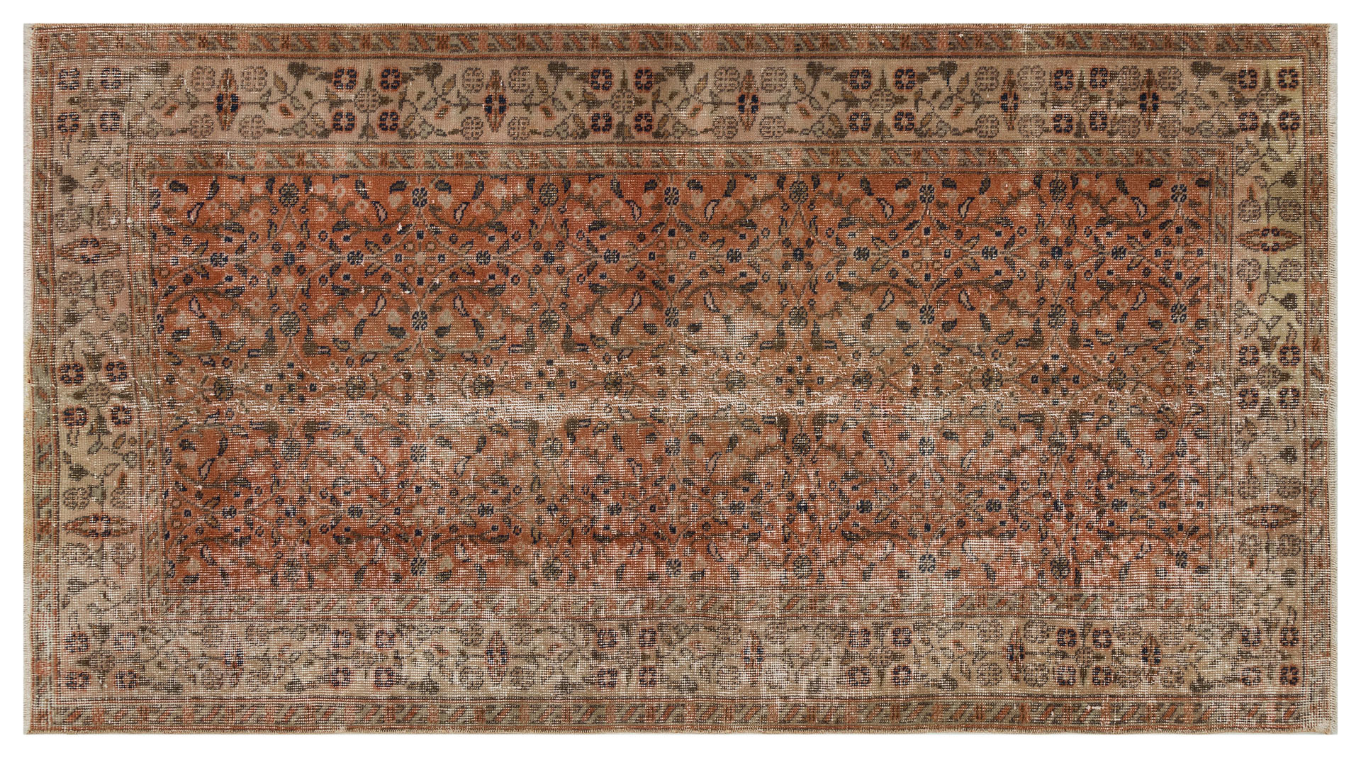 The Melancholy of Times Past: Distressed Vintage Rug — detail view 5, handmade vintage rug