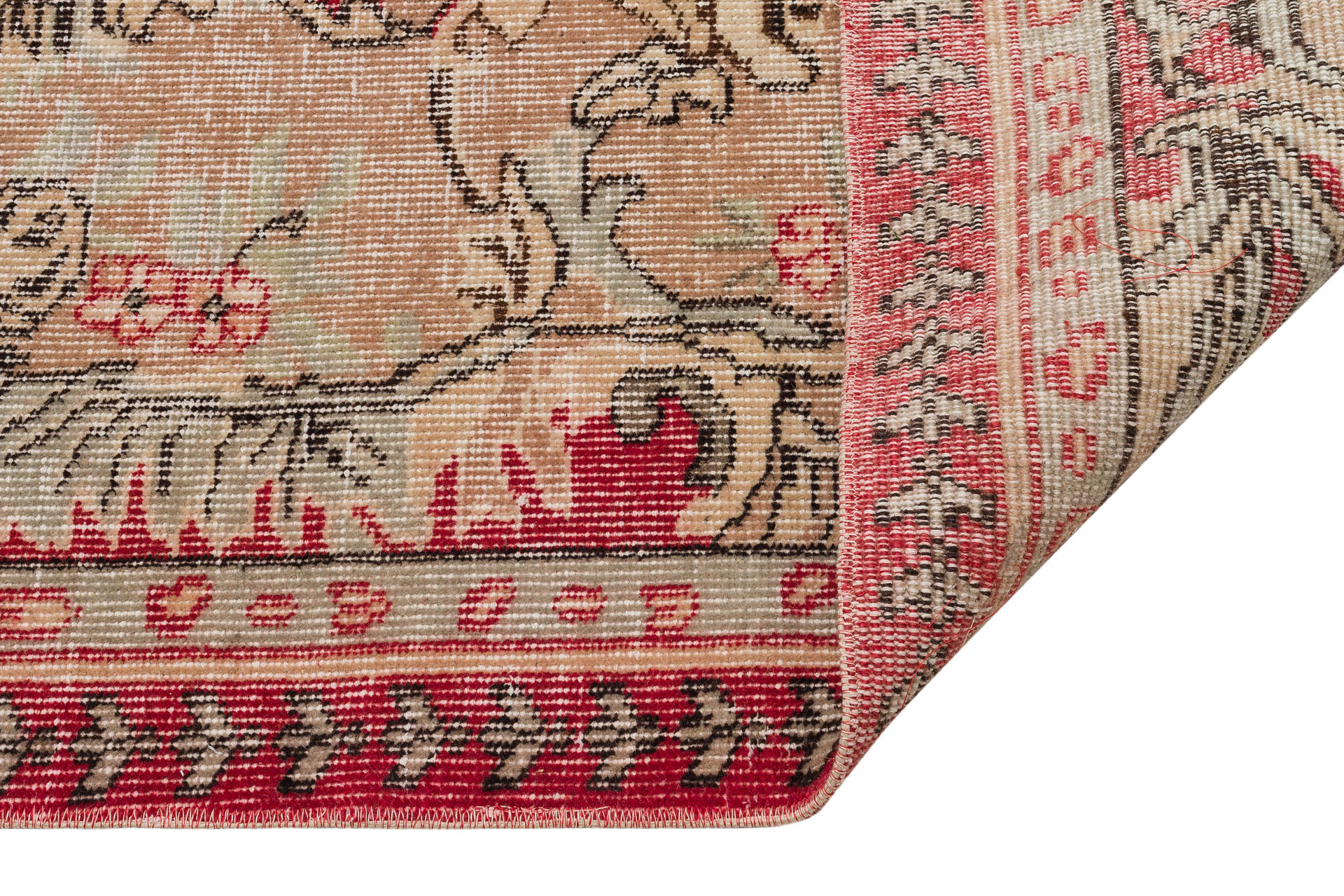 Principle and Legend Distressed Vintage Rug — detail view 3, handmade vintage rug