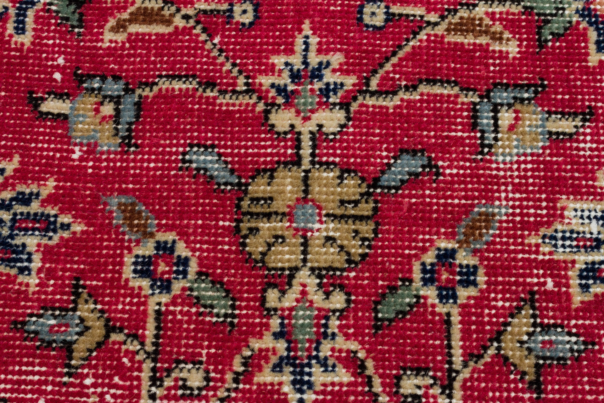 Hand-Woven Distressed Vintage Rug — detail view 4, handmade vintage rug