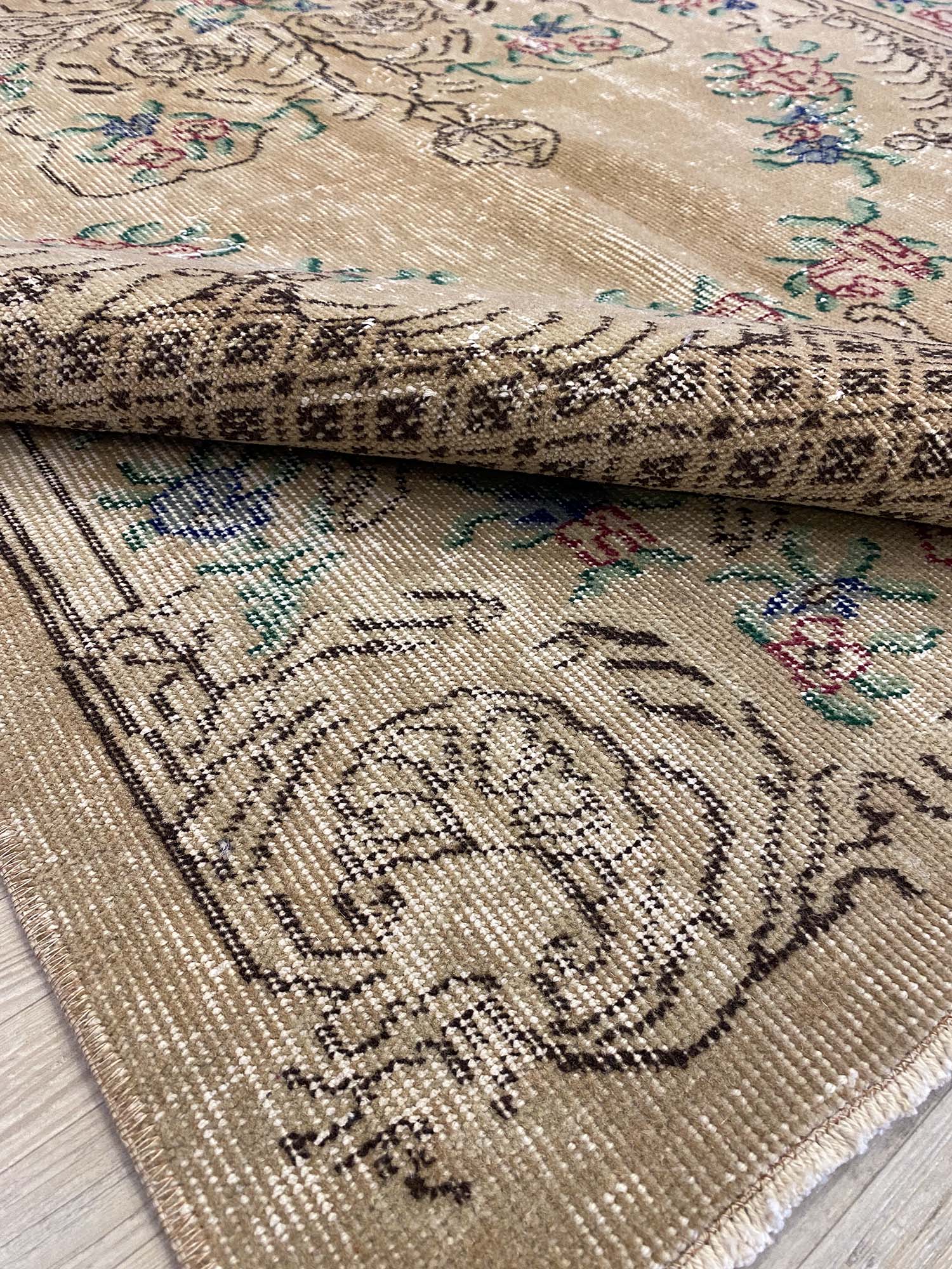 Anatolian Distressed Vintage Rug — detail view 3, handmade vintage rug