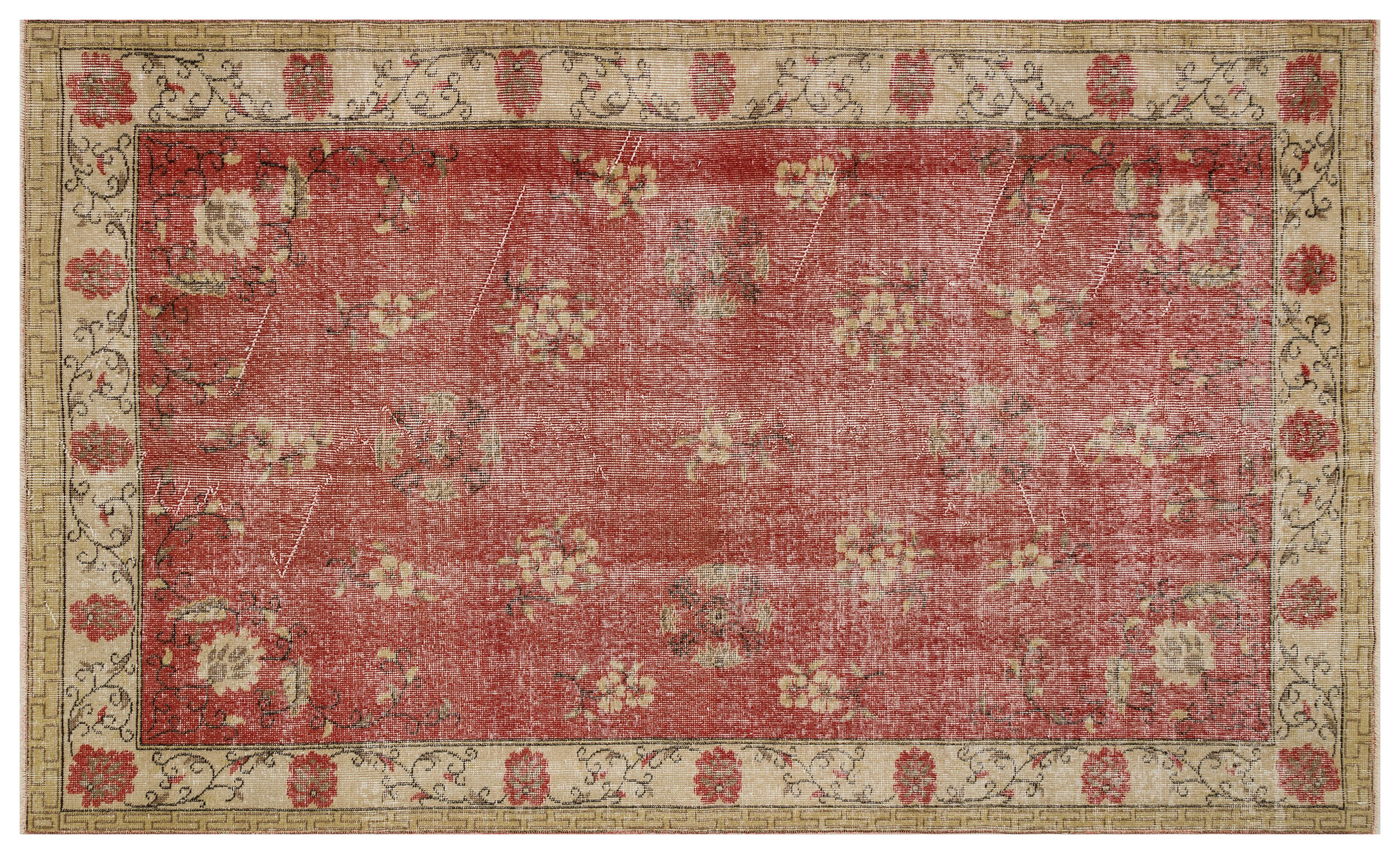 Türk Eskitme Vintage Halı 154 x 254 cm 10197 - Görsel 8