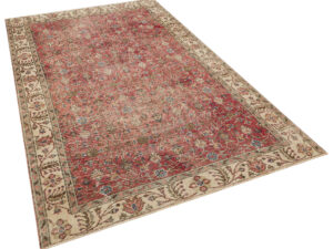 El Dokuma Şaheser Eskitme Vintage Halı 166 x 270 cm 10198