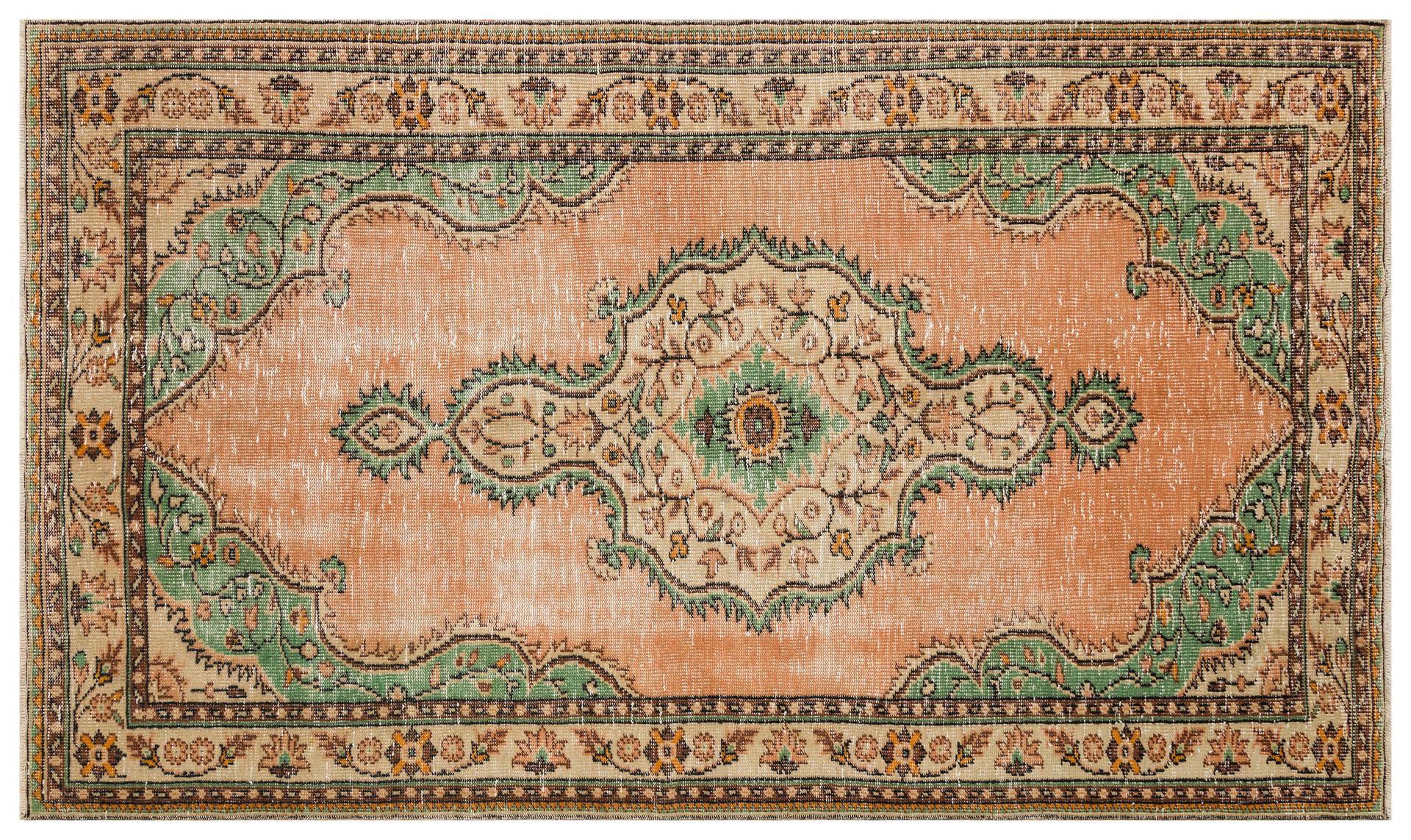 Hand-Woven Distressed Vintage Rug — detail view 5, handmade vintage rug