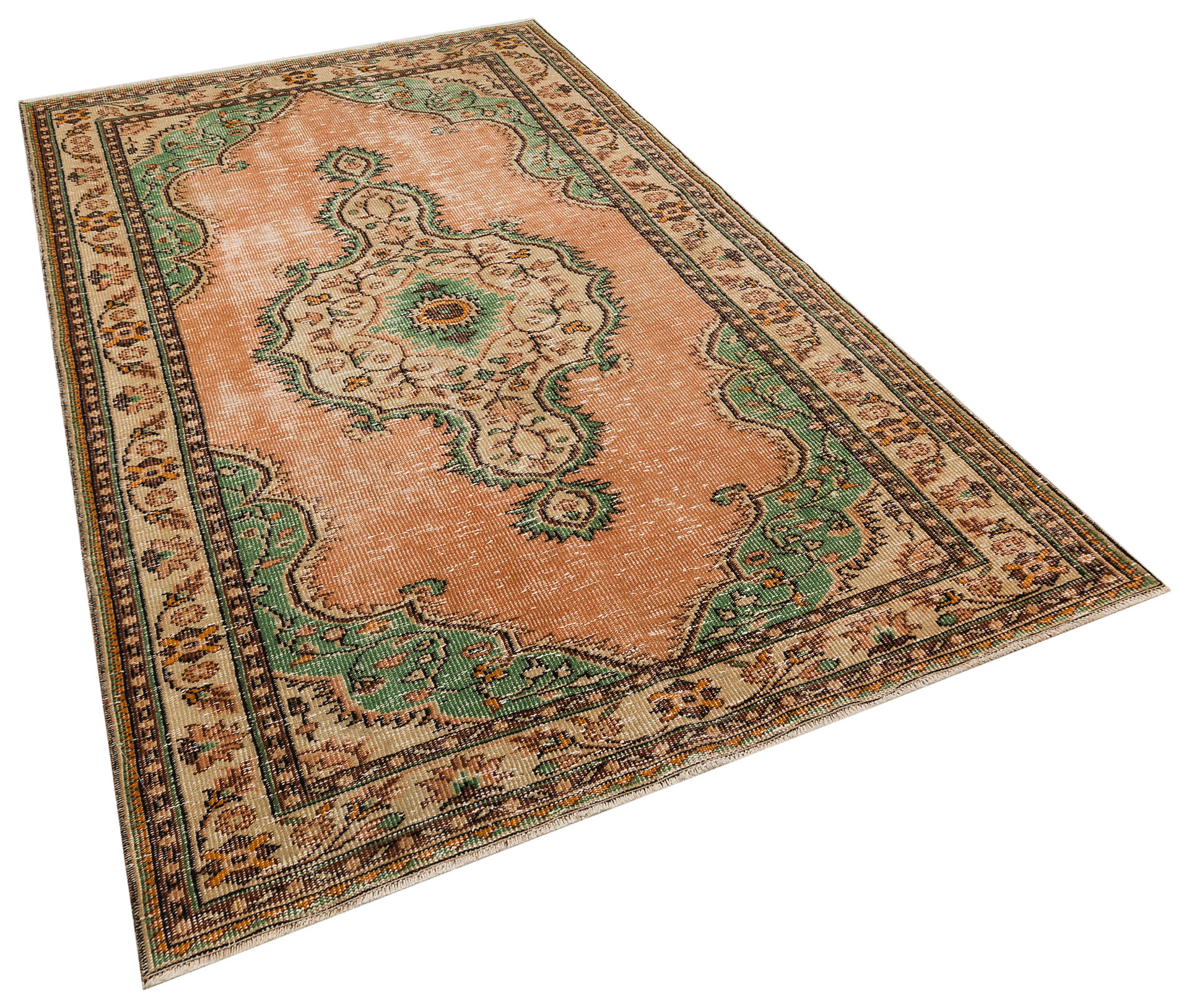 Hand-Woven Distressed Vintage Rug — detail view 3, handmade vintage rug
