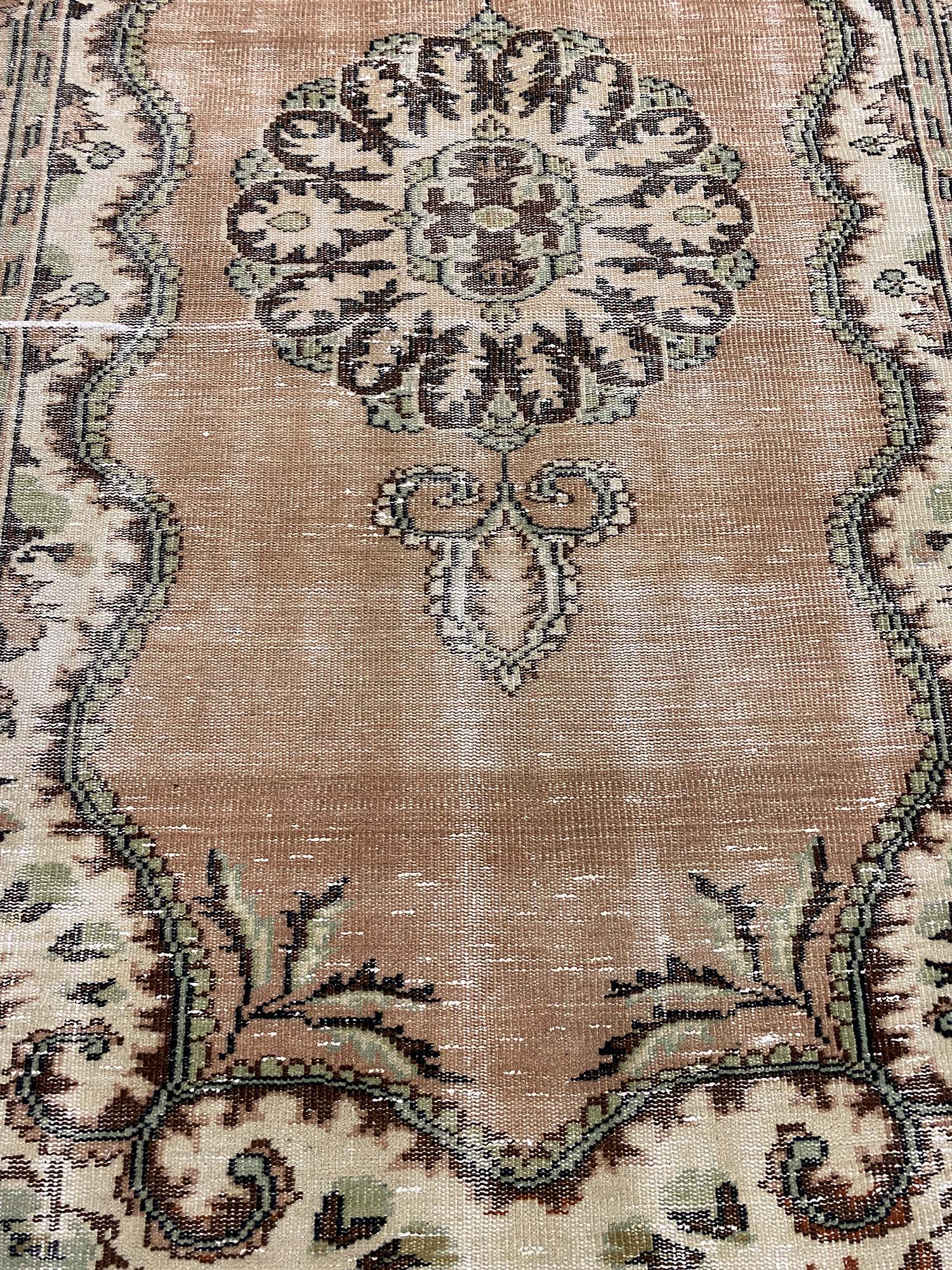 Vintage Distressed Rug — detail view 4, handmade vintage rug