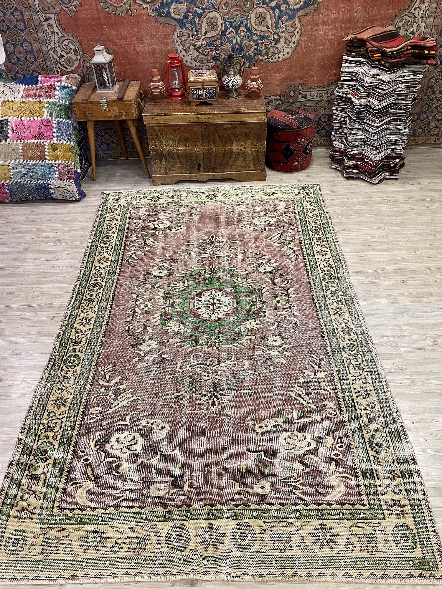 Anadolu Desenli Eskitme Halı 166x264 cm 10211 - Görsel 8