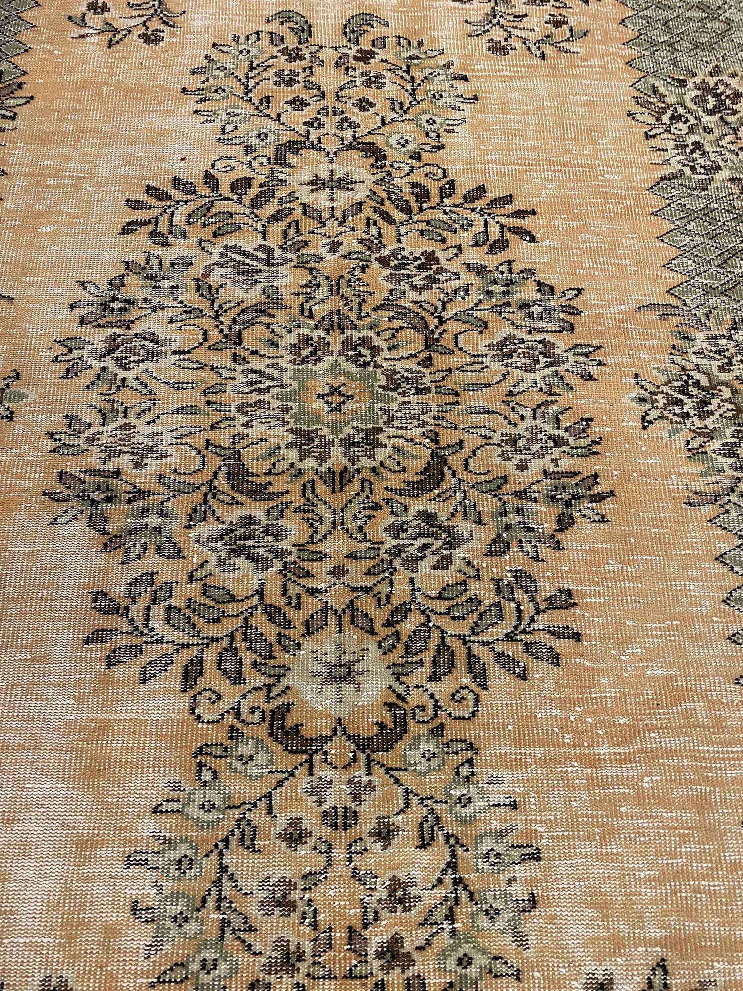 Unique Distressed Vintage Rug — detail view 5, handmade vintage rug