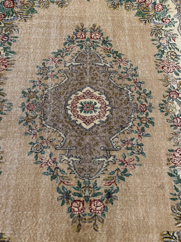 Distressed Vintage Rug, detail view 3, handmade rug, SKU 10214