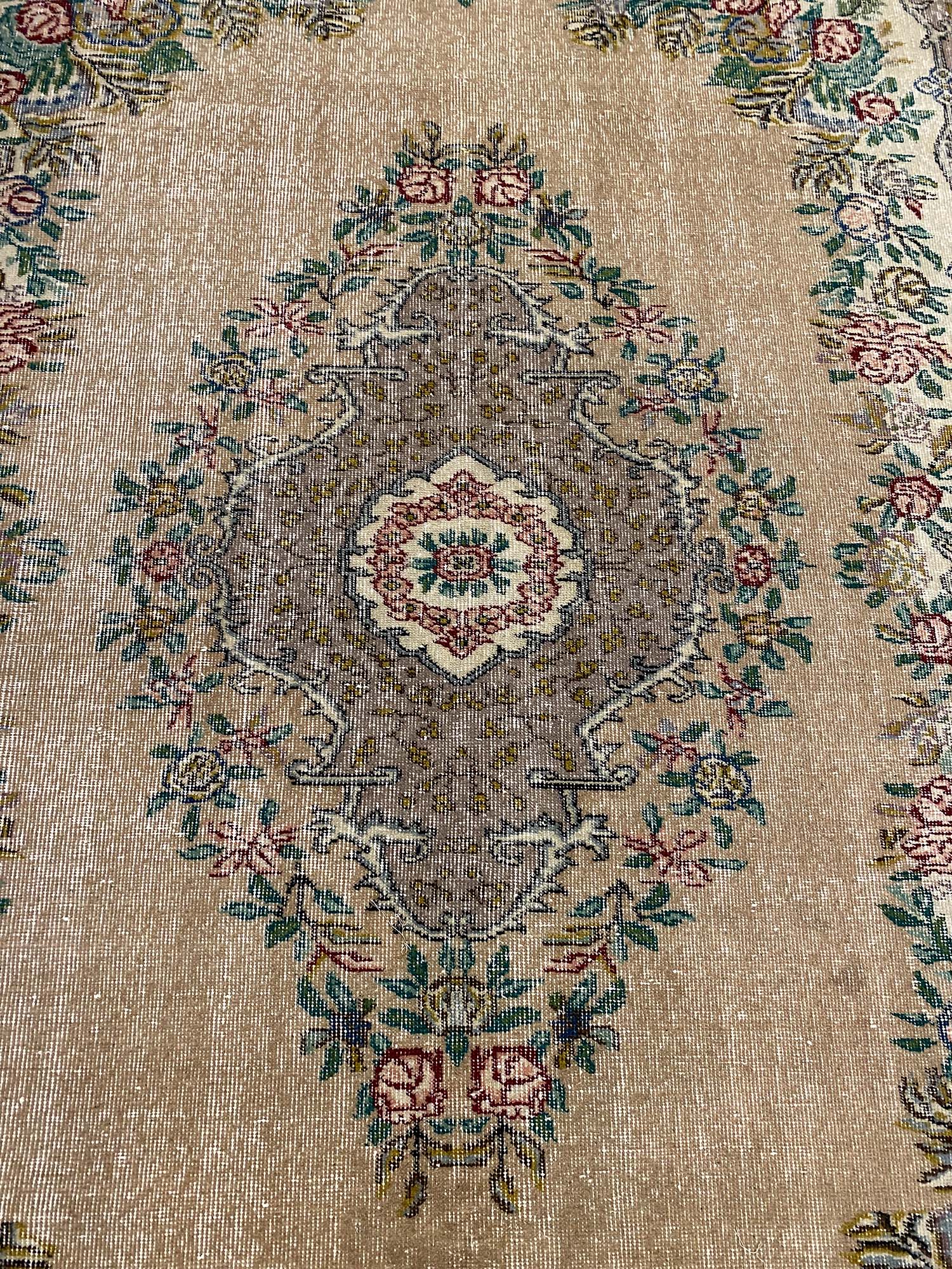 Distressed Vintage Rug — detail view 3, handmade vintage rug